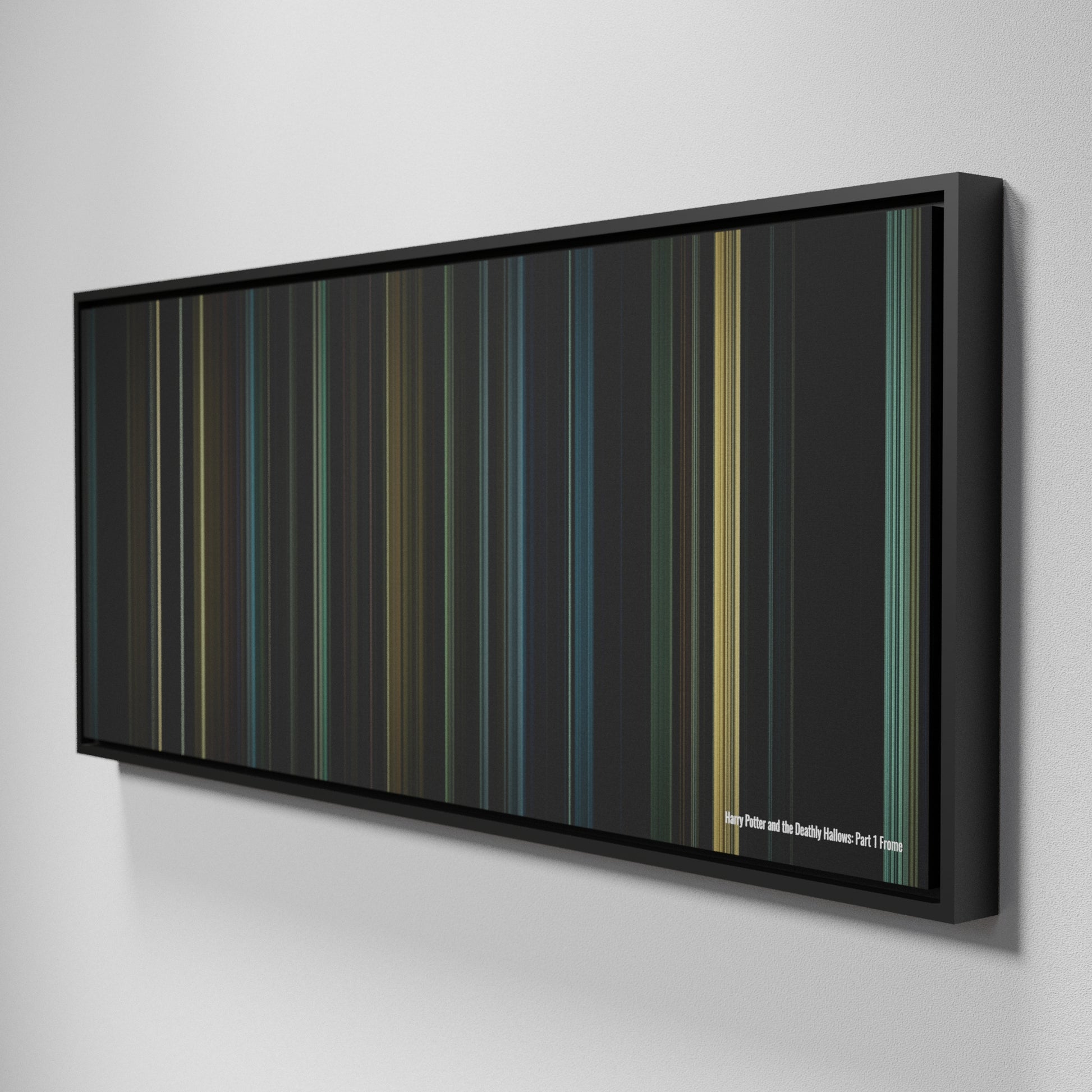 Side view of Framed Buff's of Harry Potter and the Deathly Hallows: Part 1 Frome on the wall