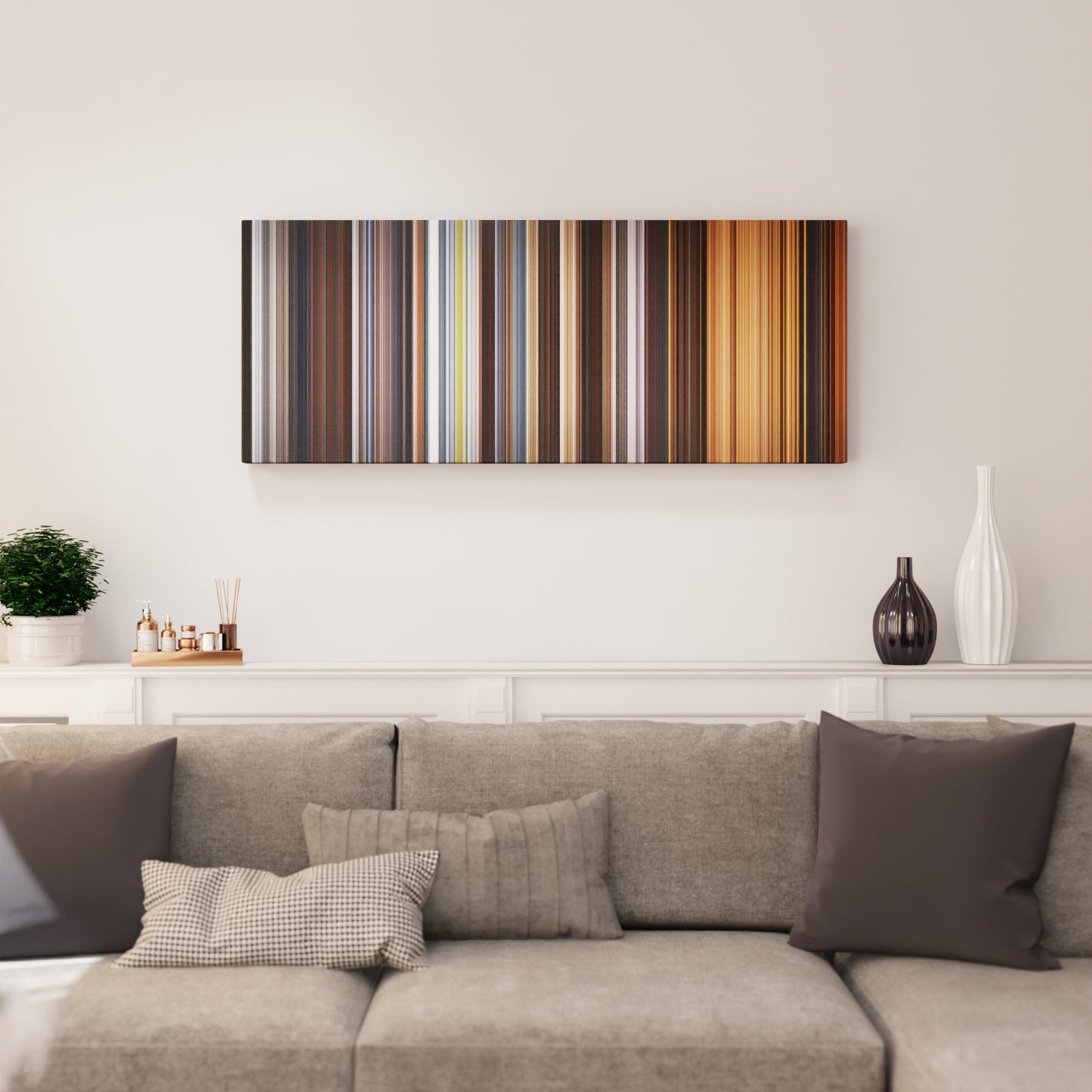 Living room interior with Star Wars: Episode II - Attack of the Clones Frome on the wall