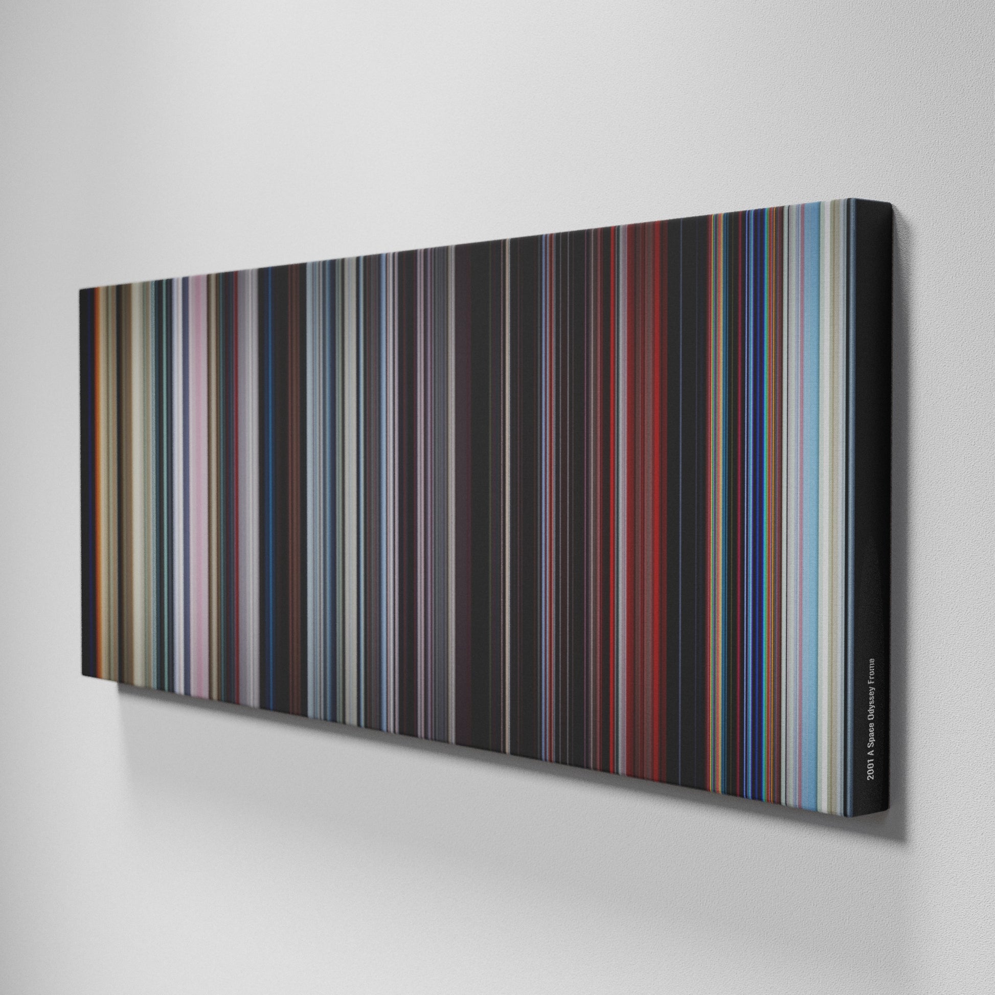 Side view of Buff's of 2001: A Space Odyssey Frome on the wall