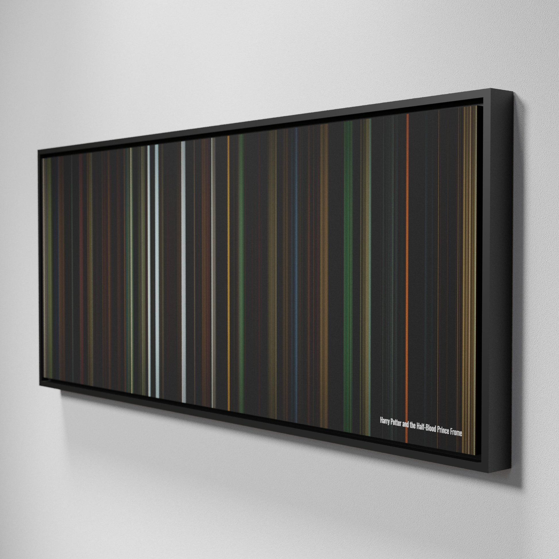 Side view of Framed Buff's of Harry Potter and the Half-Blood Prince Frome on the wall