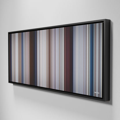 Side view of Framed Buff's of Jaws Frome on the wall