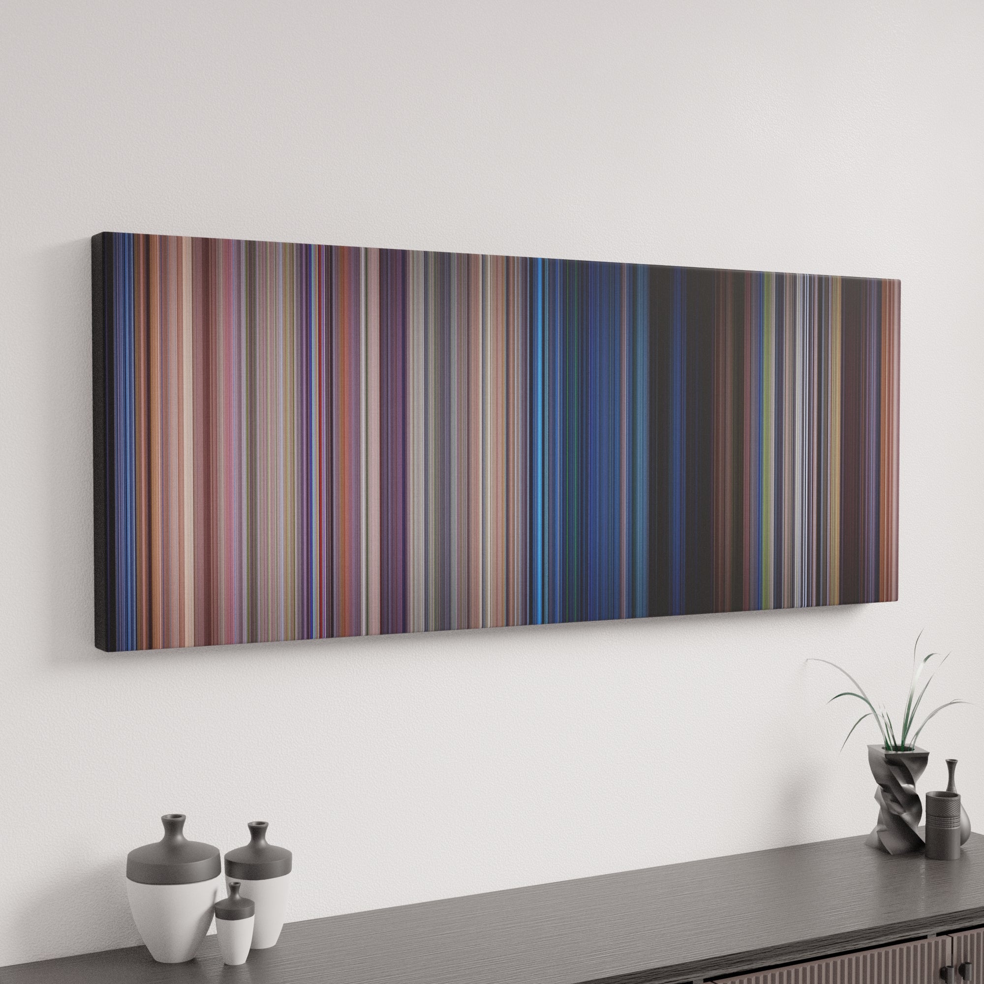 Jurassic Park canvas art in modern interior - movie color palette