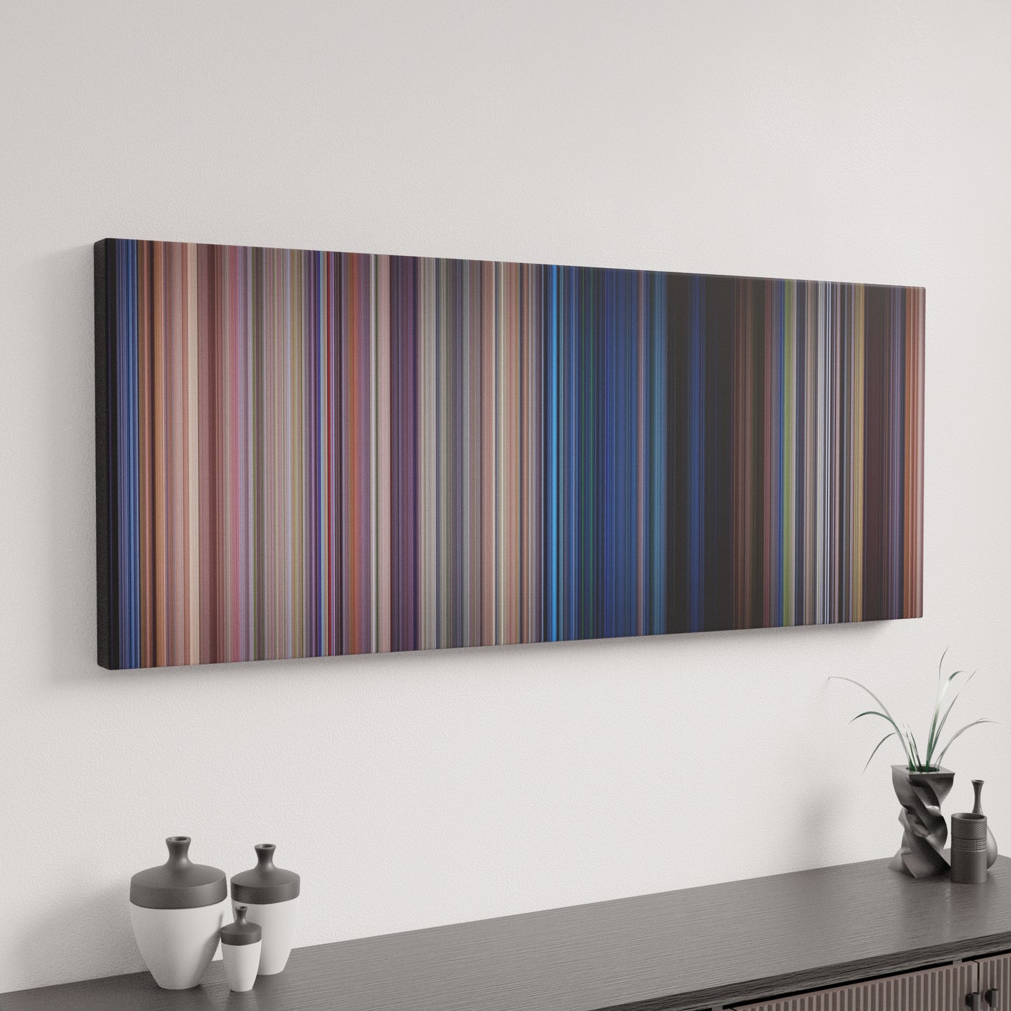 Minimal interior design with Jurassic Park Frome on the wall