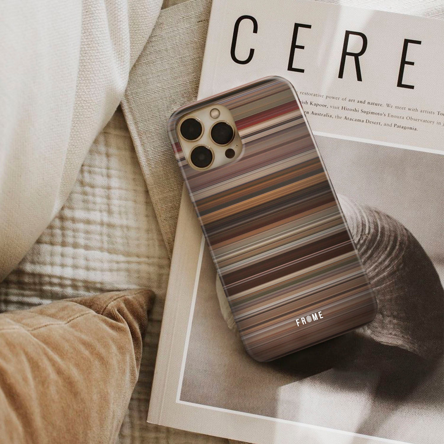 pulp fiction Frome phone case next to interior items