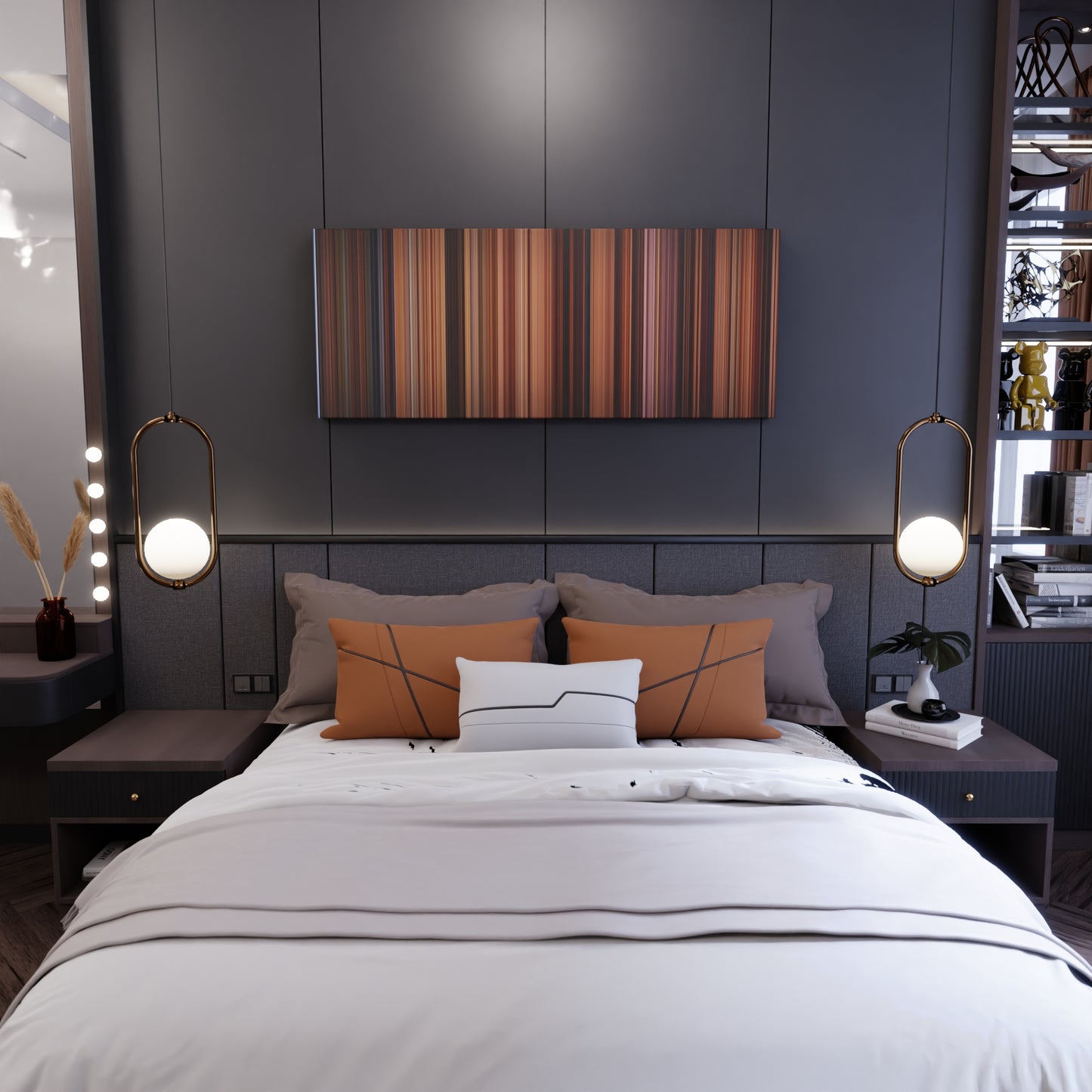 Bedroom interior with Ratatouille Frome on the wall