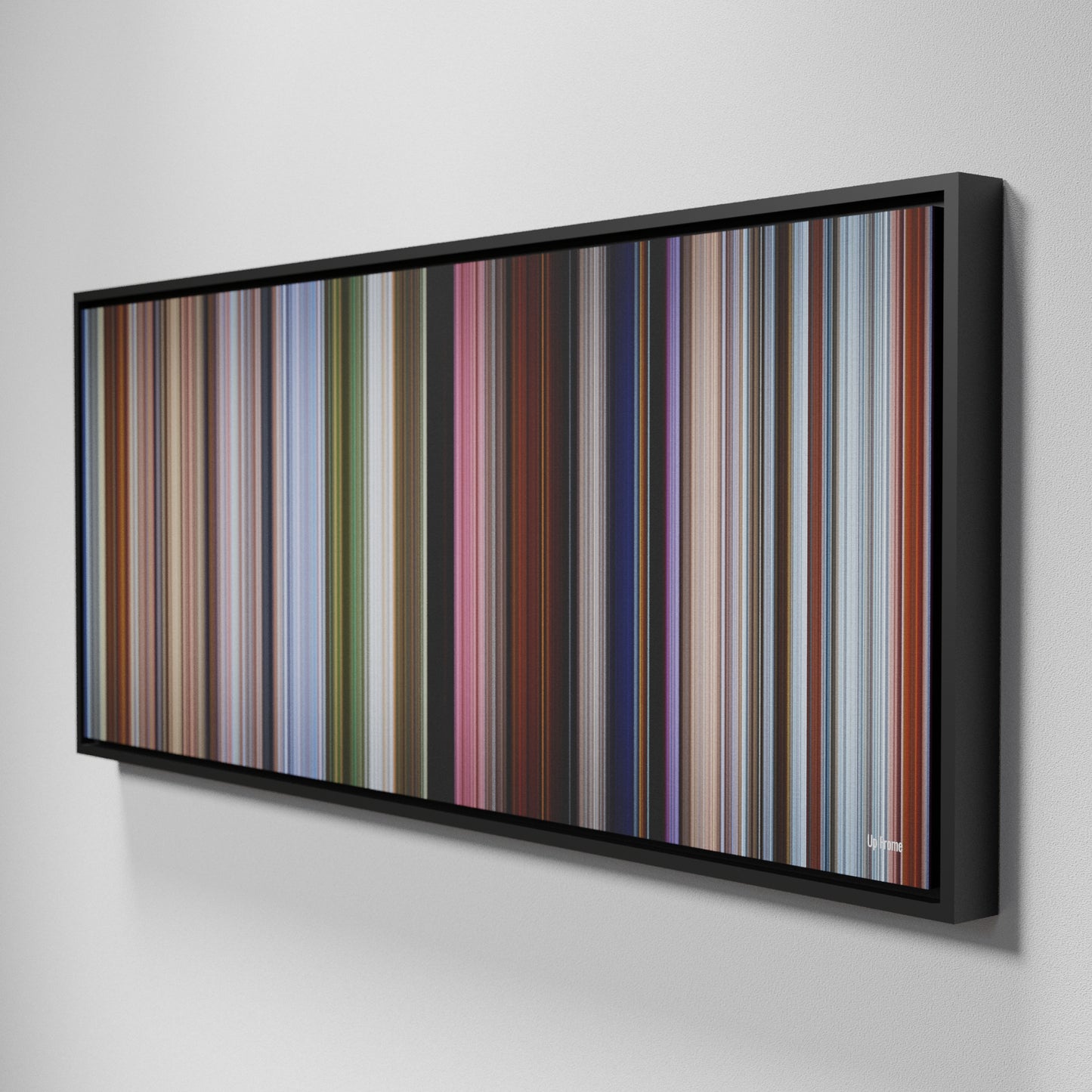 Side view of Framed Buff's of Up Frome on the wall