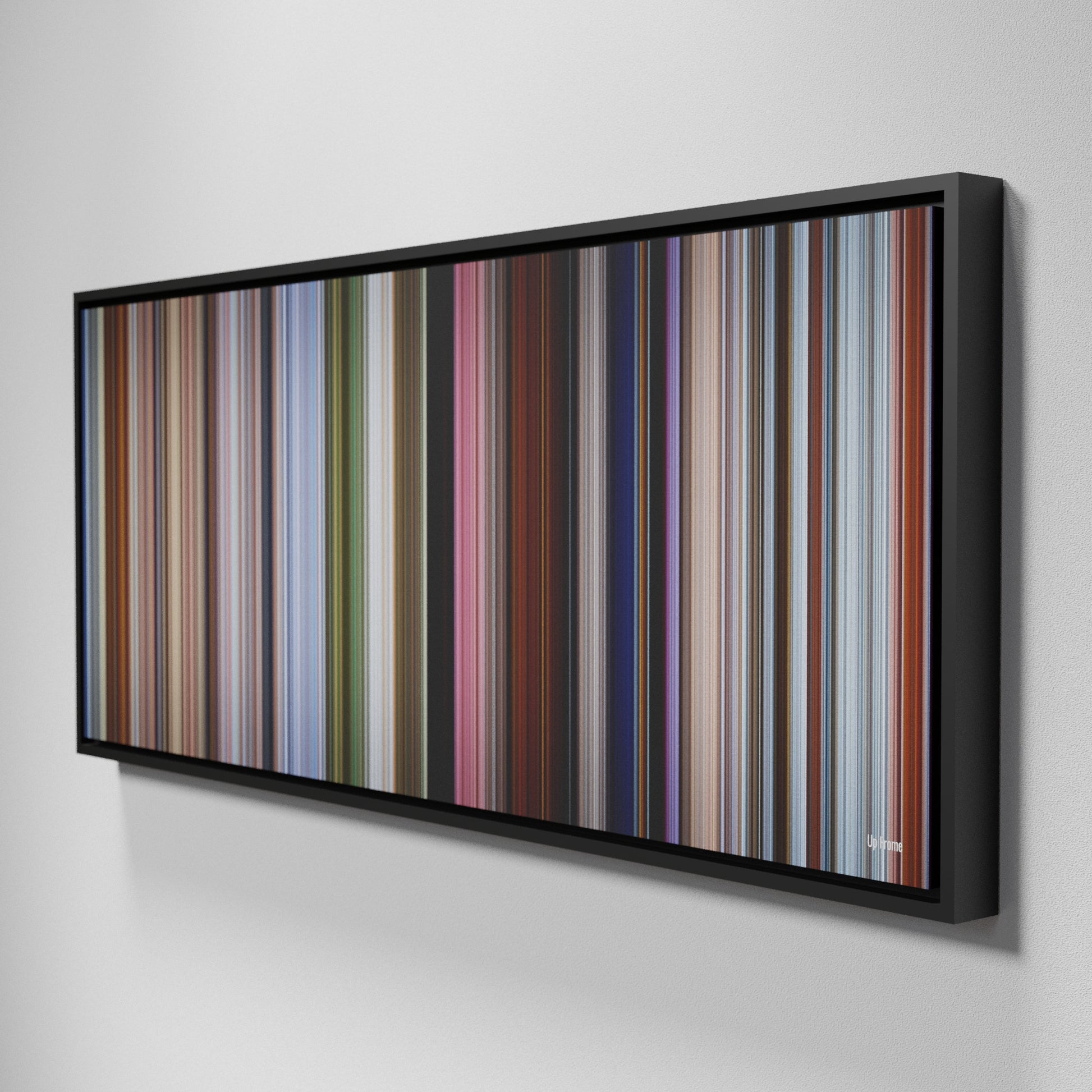 Side view of Framed Buff's of Up Frome on the wall