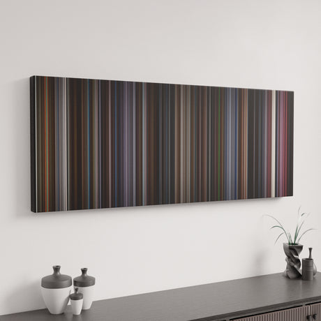 Scott Pilgrim vs the World canvas art in modern interior - movie color palette