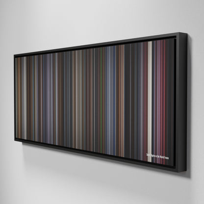 Side view of Framed Buff's of Scott Pilgrim vs. the World Frome on the wall