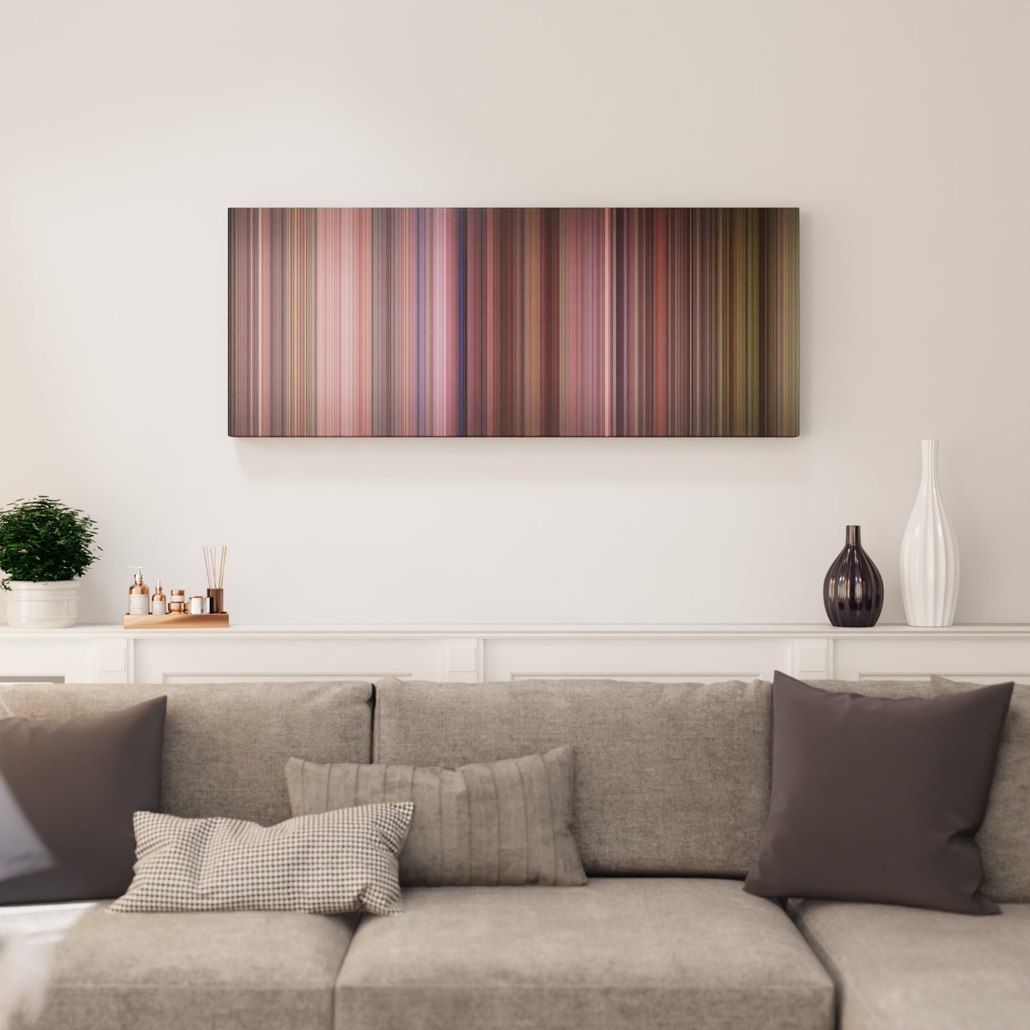 Living room interior with Steel Magnolias Frome on the wall