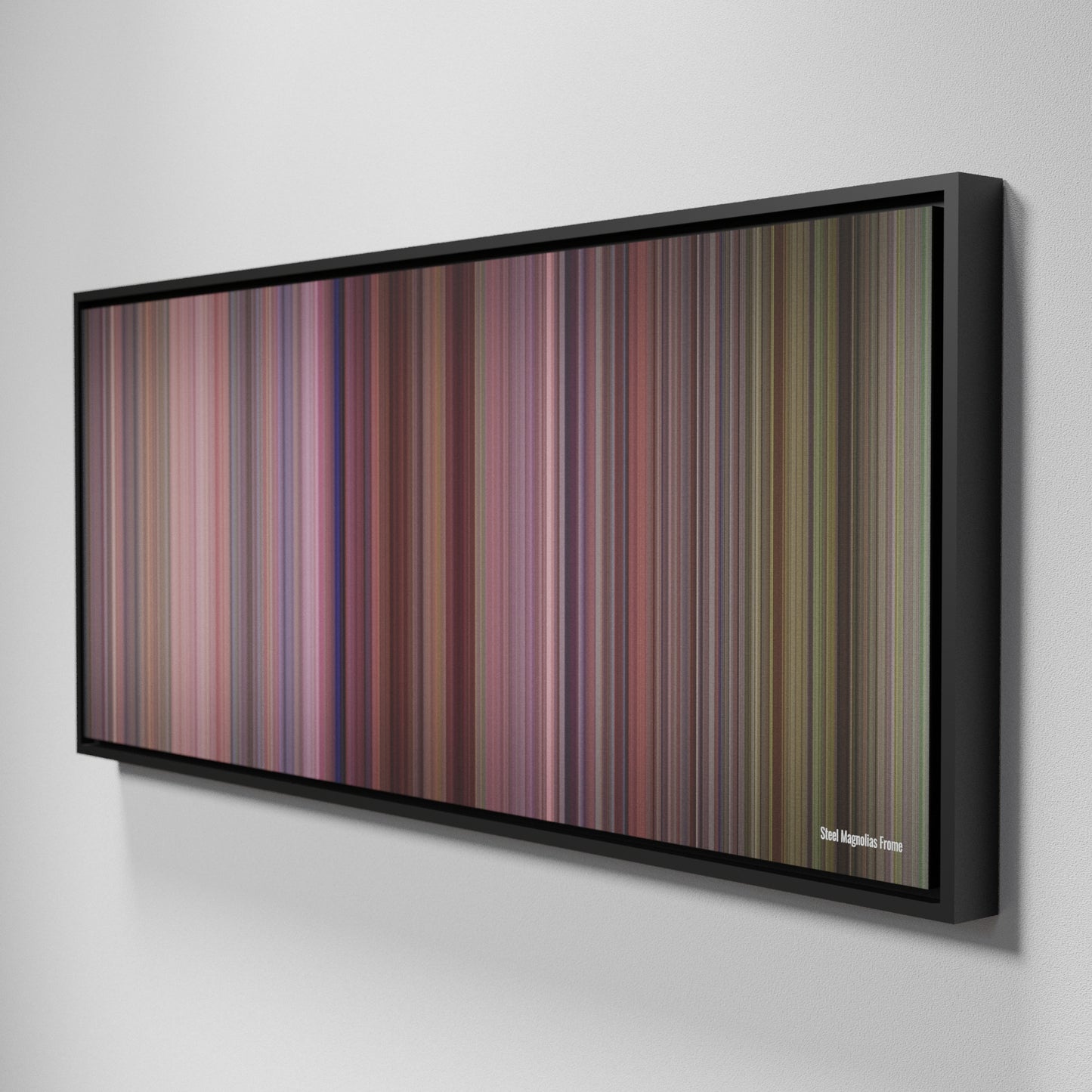 Side view of Framed Buff's of Steel Magnolias Frome on the wall