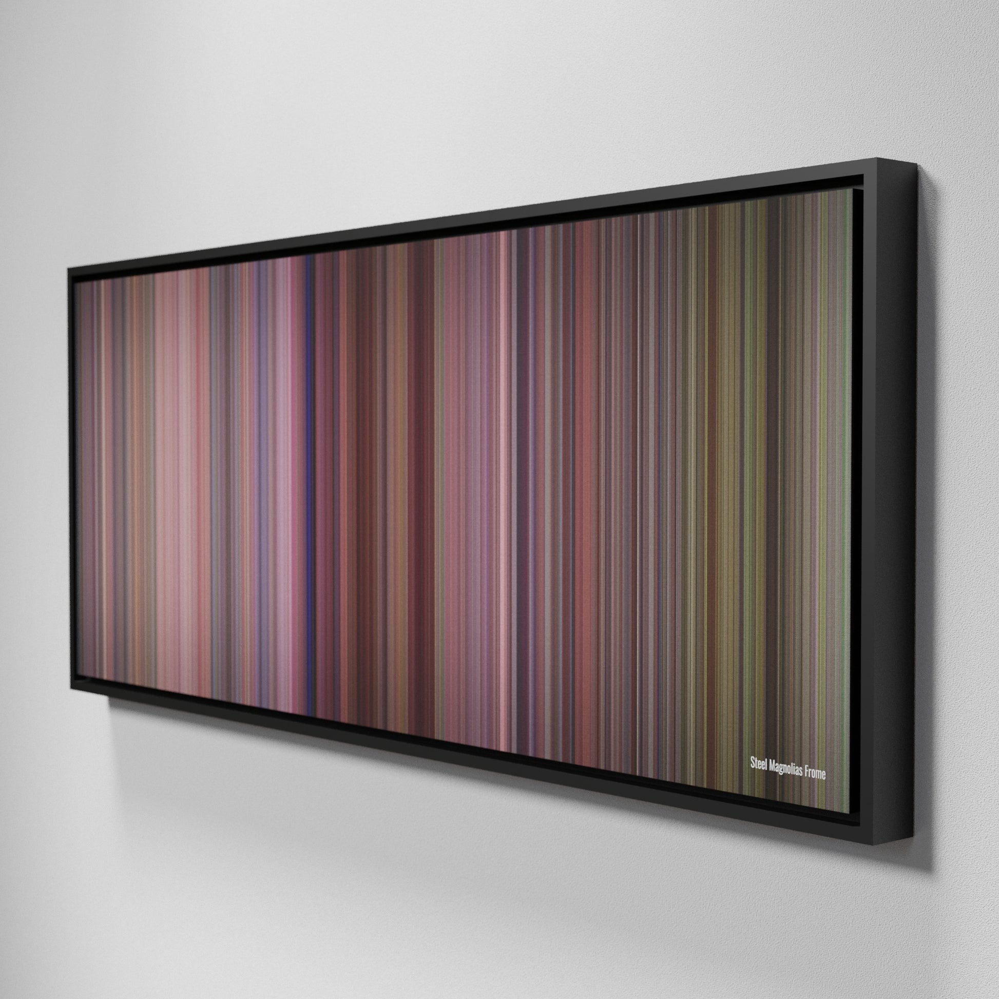 Side view of Framed Buff's of Steel Magnolias Frome on the wall