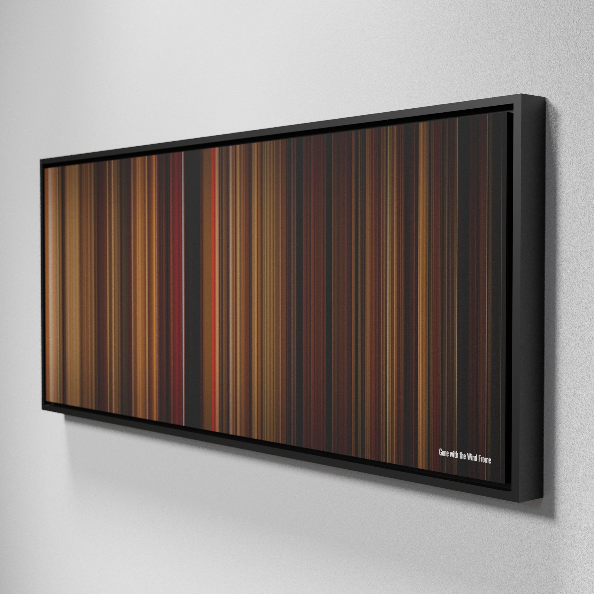 Side view of Framed Buff's of Gone with the Wind Frome on the wall