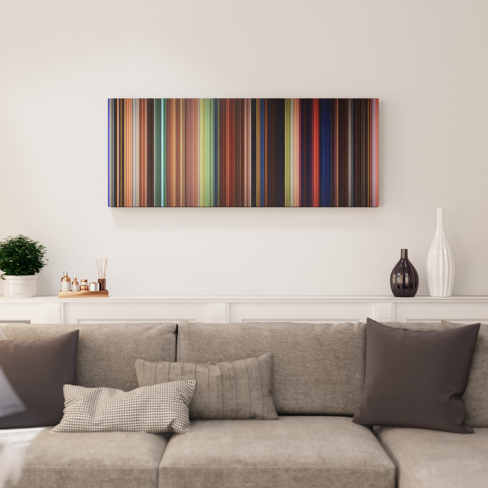 Living room interior with Tangled Frome on the wall