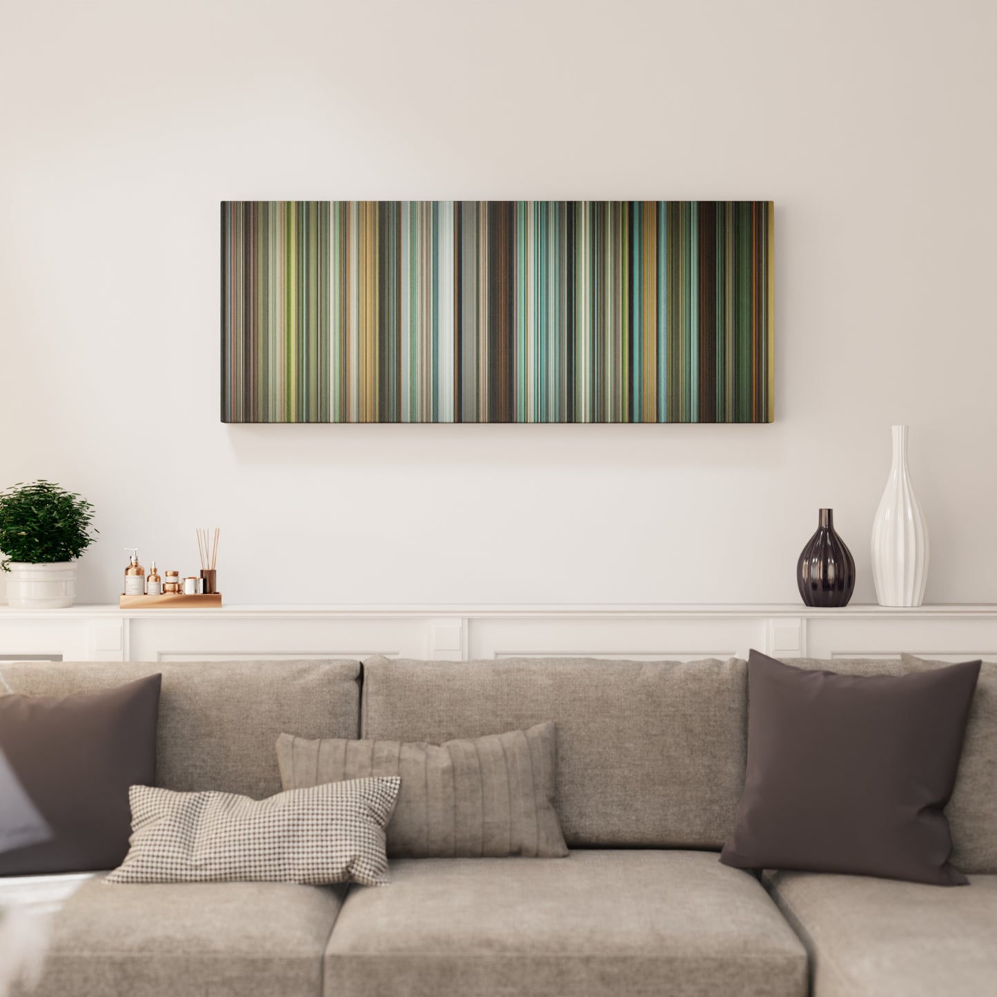 Living room interior with The Place Beyond the Pines Frome on the wall