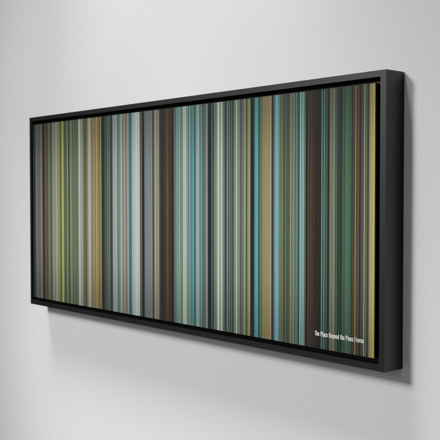 Side view of Framed Buff's of The Place Beyond the Pines Frome on the wall