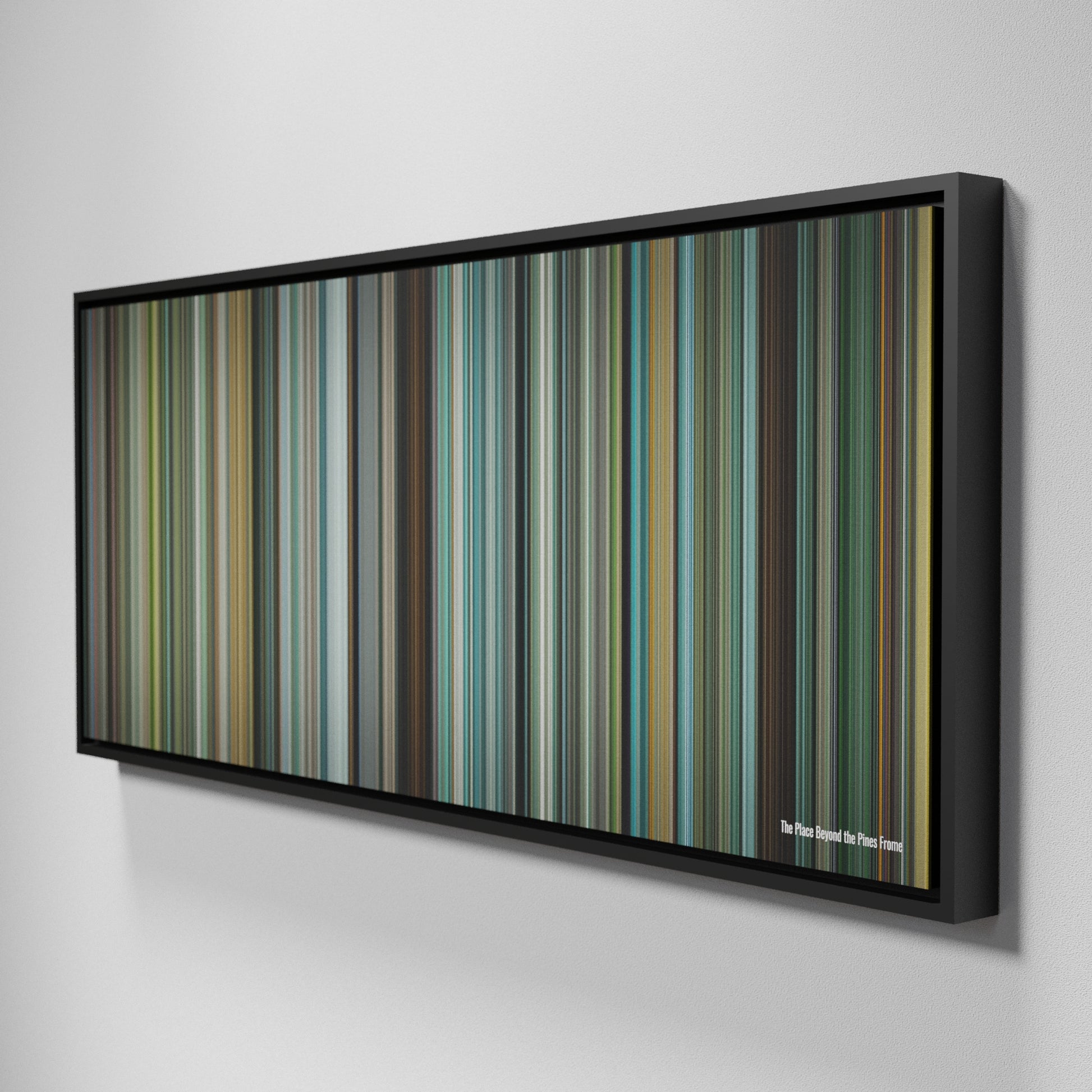 Side view of Framed Buff's of The Place Beyond the Pines Frome on the wall