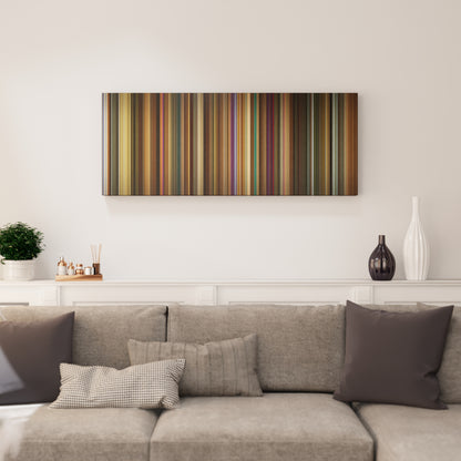 Living room interior with Across the Universe Frome on the wall