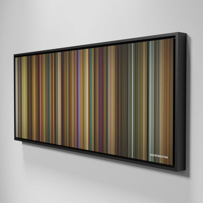 Side view of Framed Buff's of Across the Universe Frome on the wall