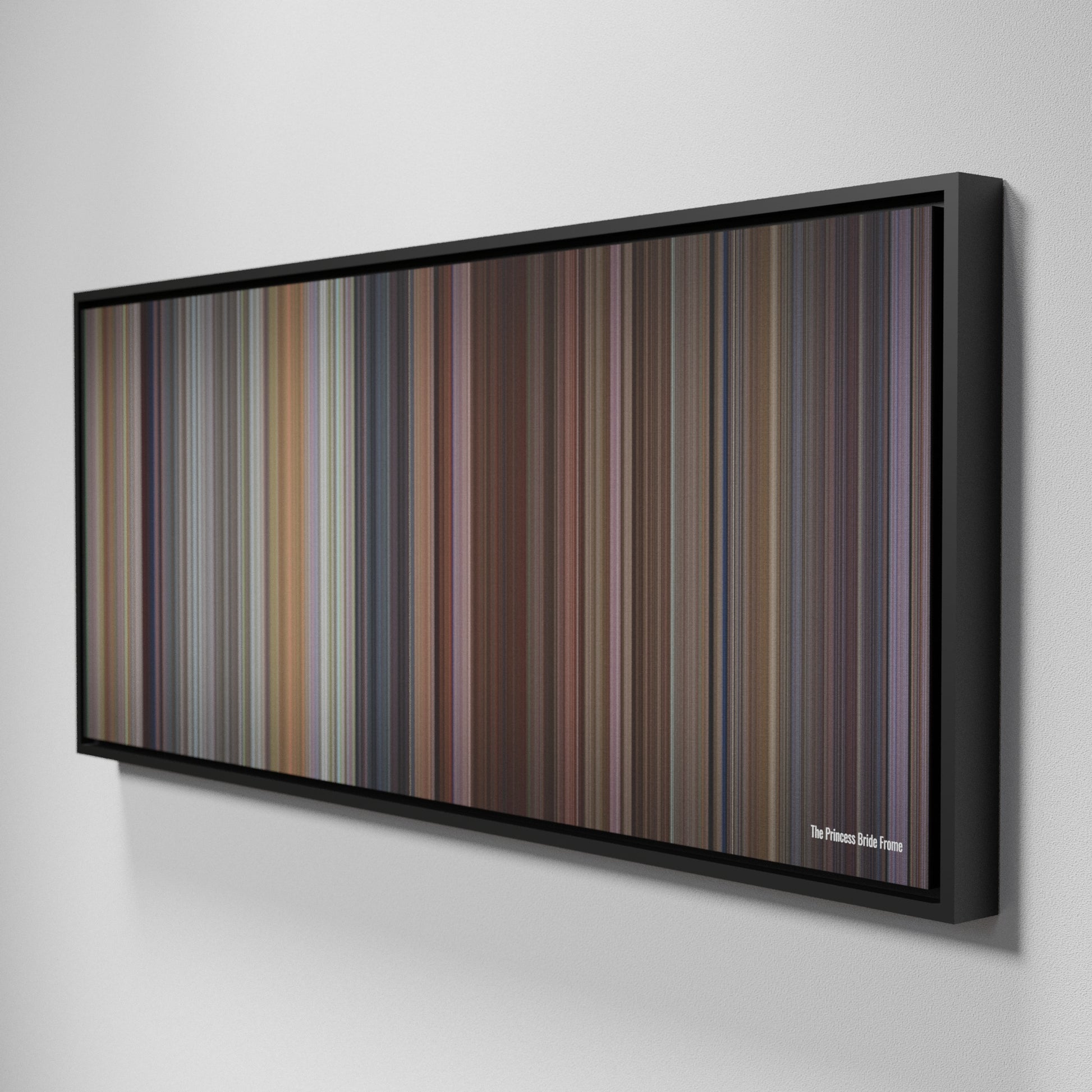 Side view of Framed Buff's of The Princess Bride Frome on the wall