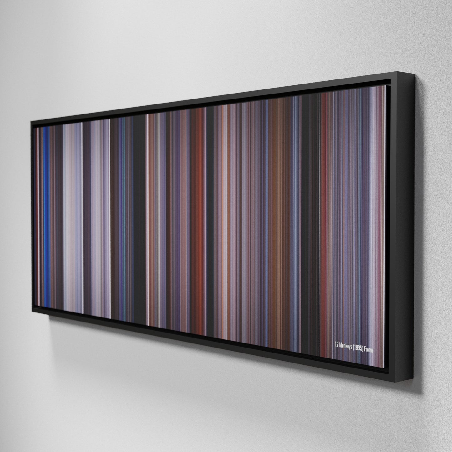 Side view of Framed Buff's of 12 Monkeys Frome on the wall