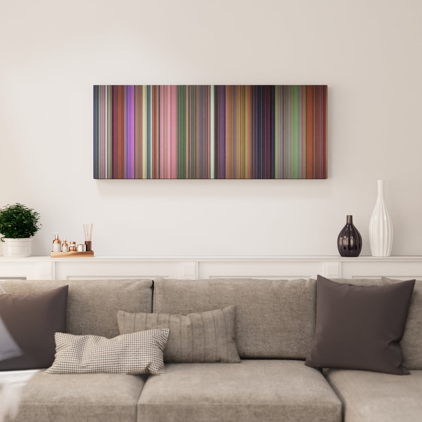 Living room interior with Alice in Wonderland Frome on the wall