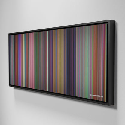 Side view of Framed Buff's of Alice in Wonderland Frome on the wall