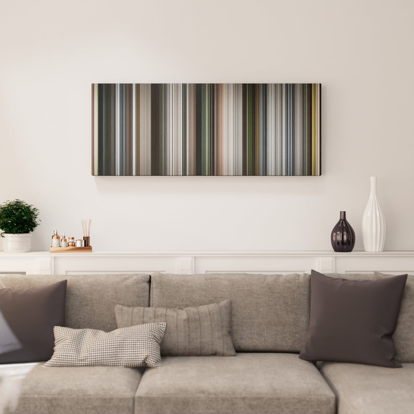 Living room interior with Captain America: The Winter Soldier Frome on the wall