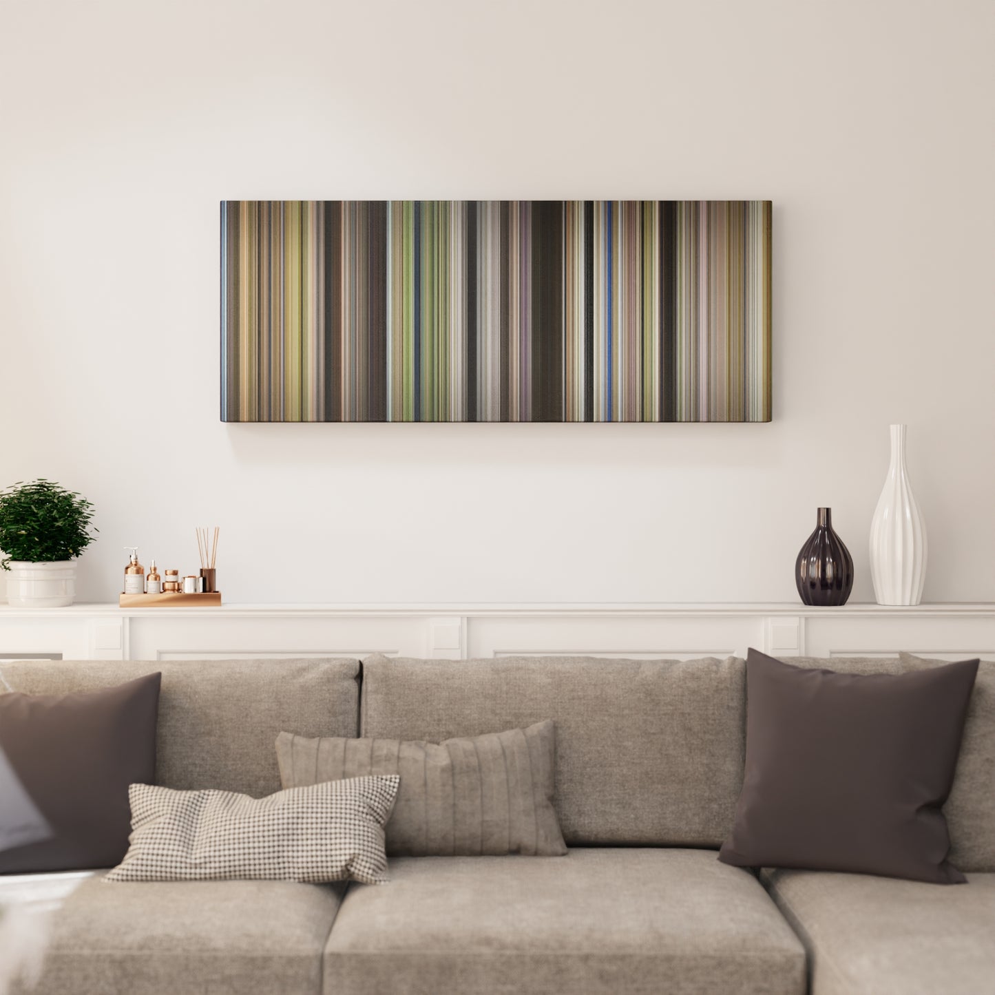 Living room interior with Forrest Gump Frome on the wall