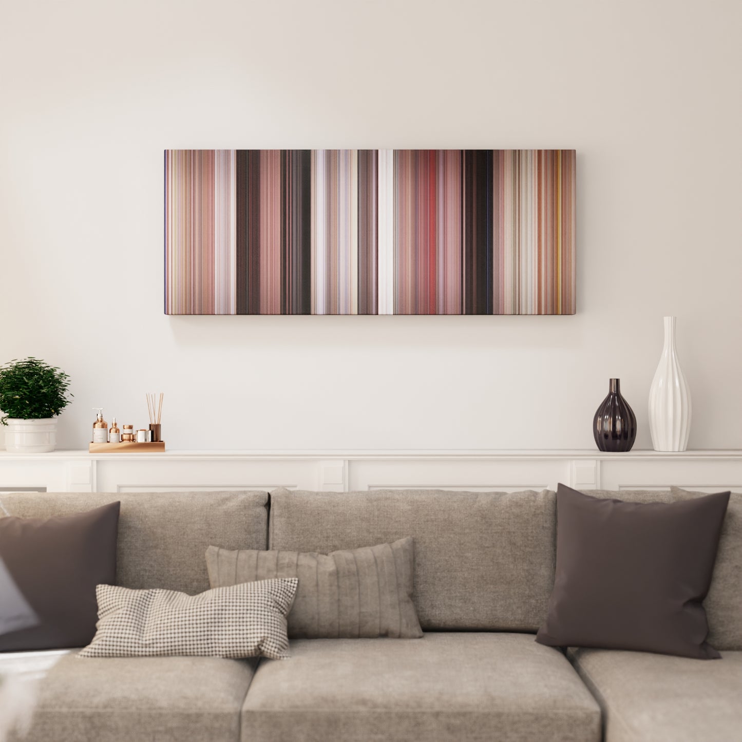 Living room interior with Grease Frome on the wall