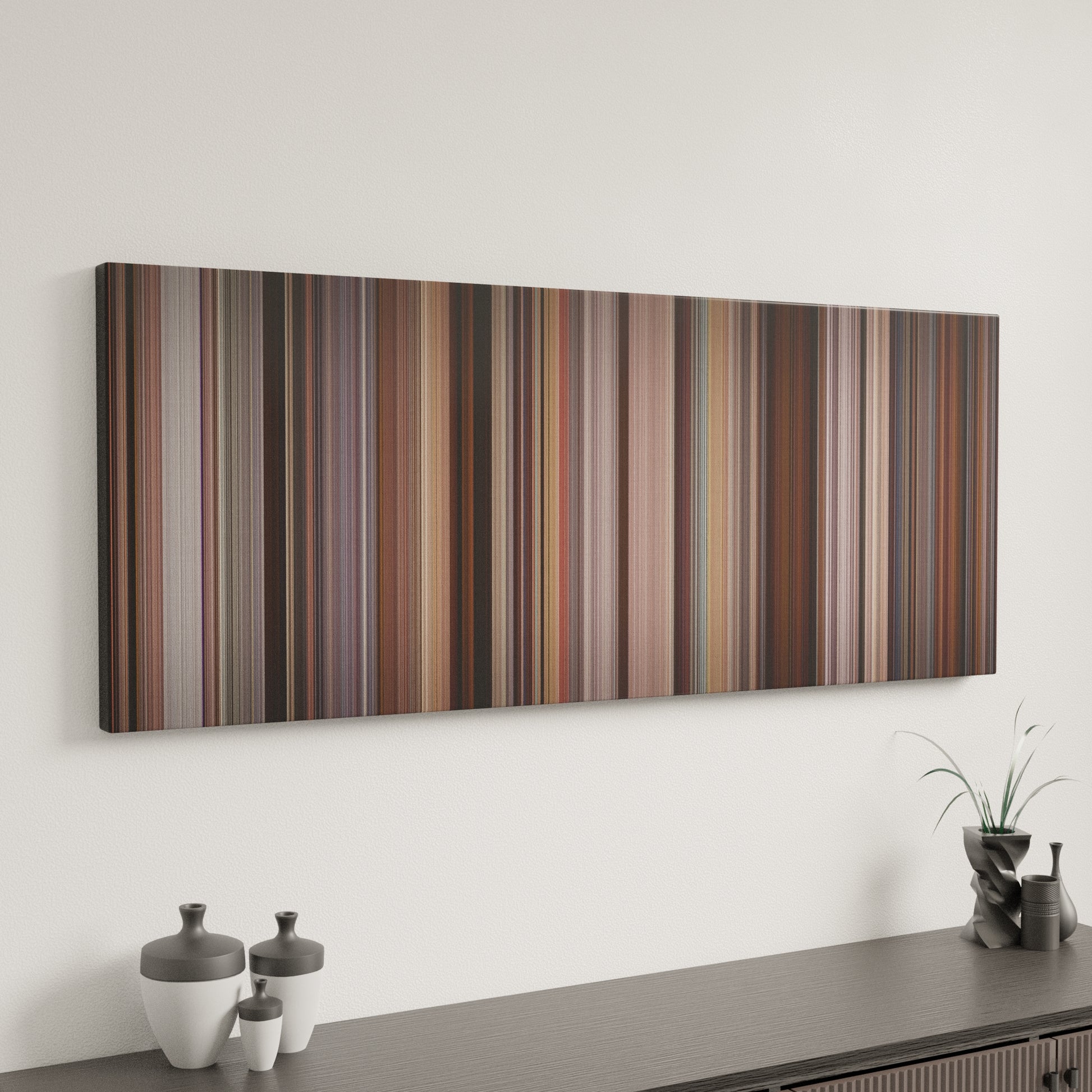 Minimal interior design with The Wolf of the Wall Street Frome on the wall