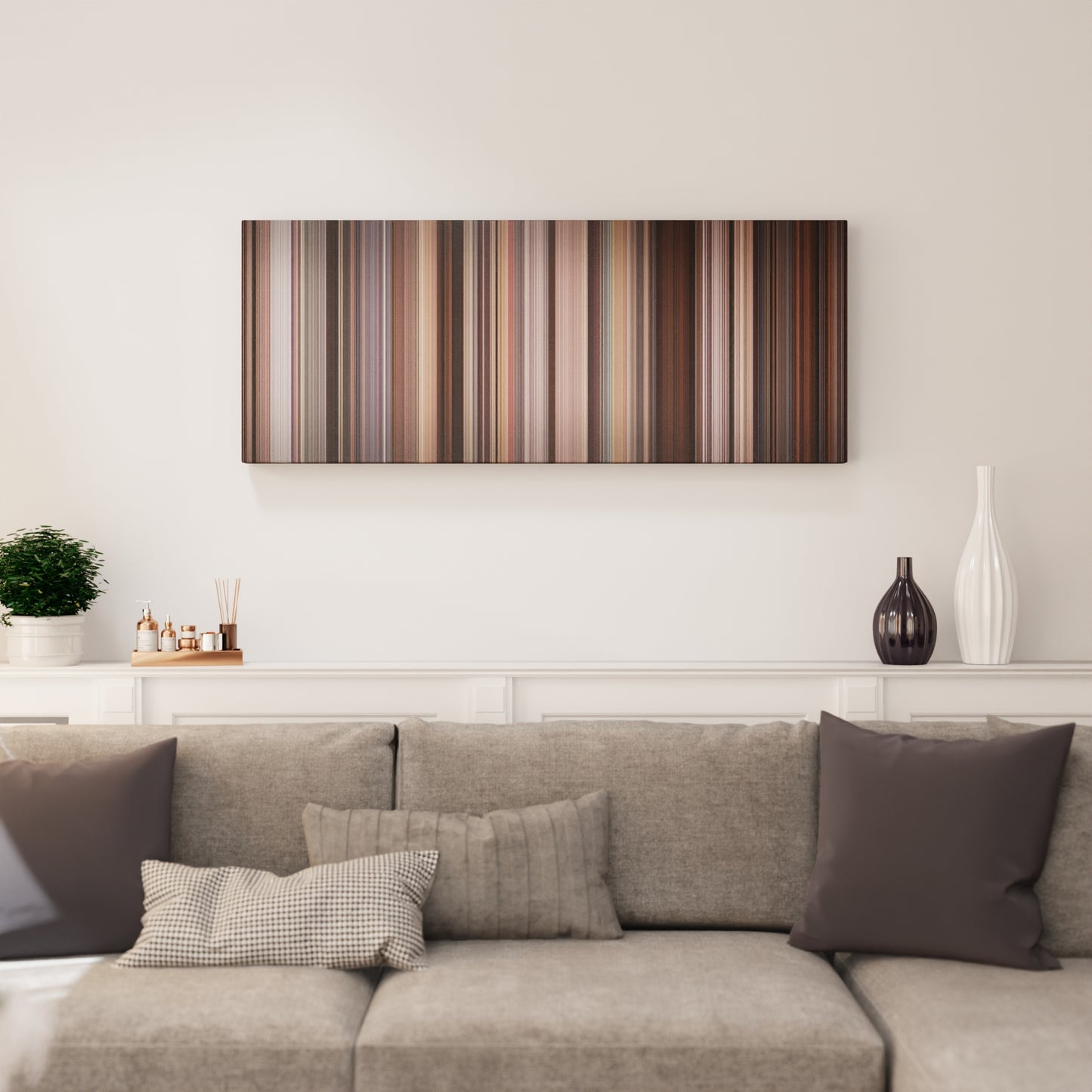 Living room interior with The Wolf of the Wall Street Frome on the wall