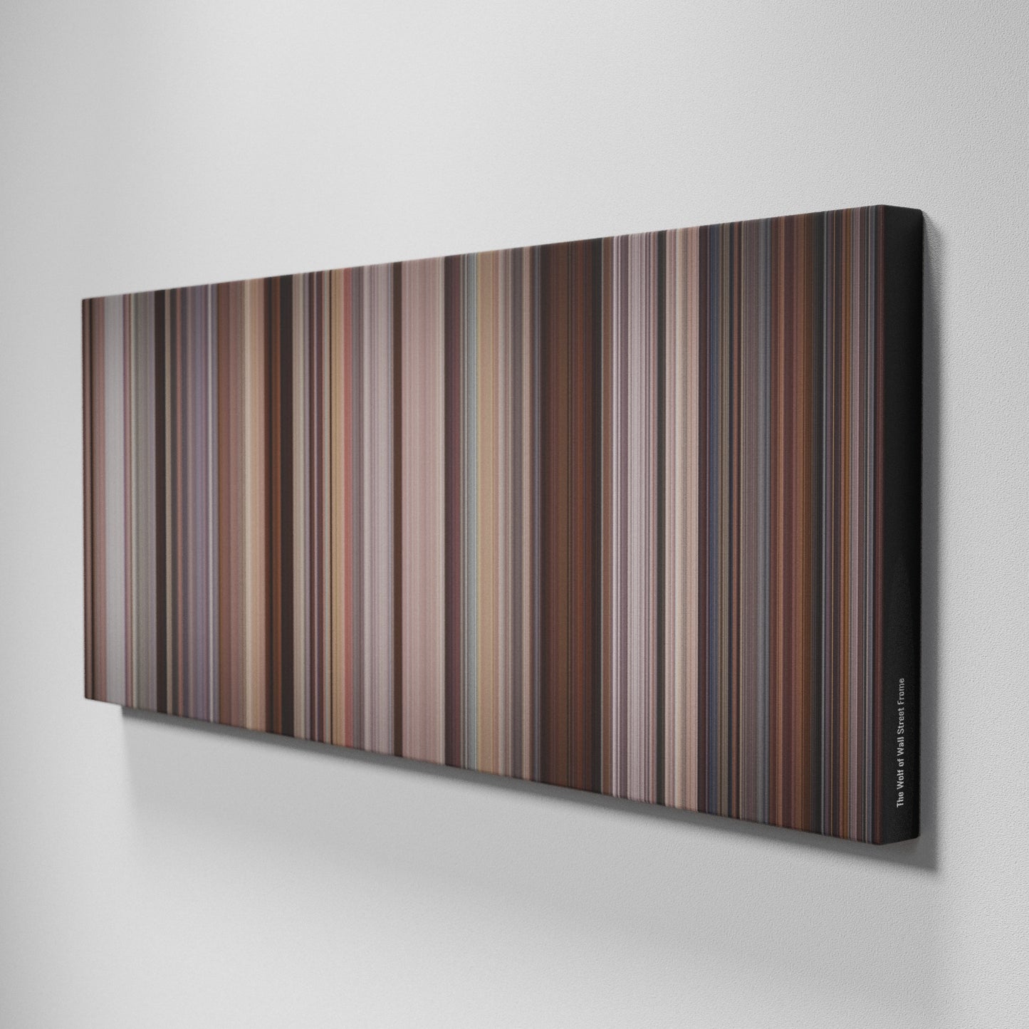 Side view of Buff's of The Wolf of the Wall Street Frome on the wall