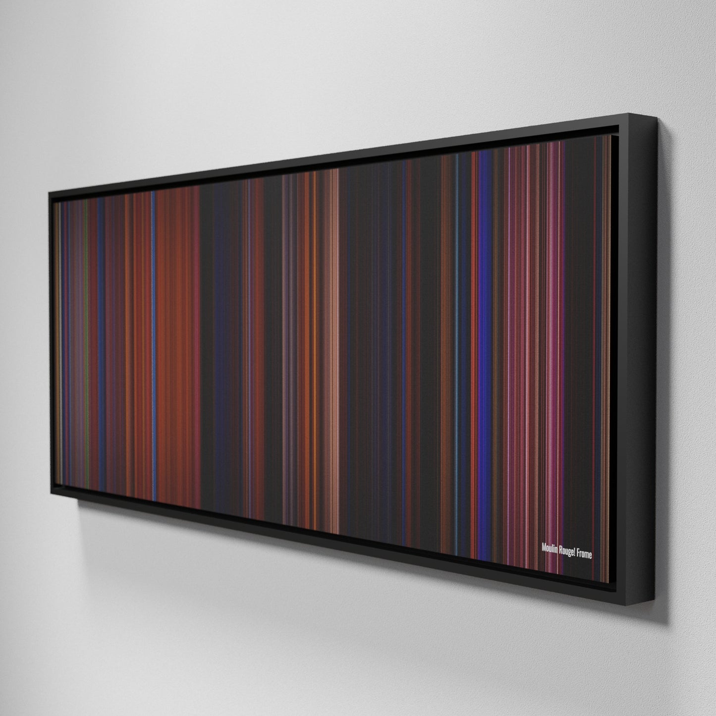 Side view of Framed Buff's of Moulin Rouge Frome on the wall