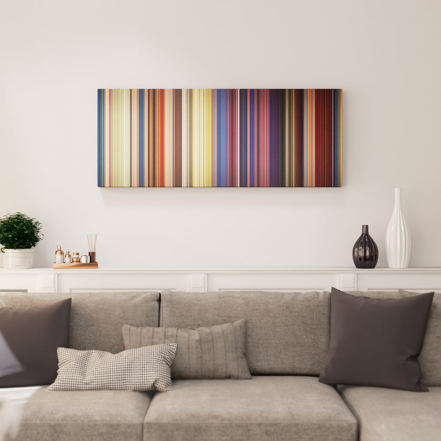 Living room interior with Mulan II Frome on the wall