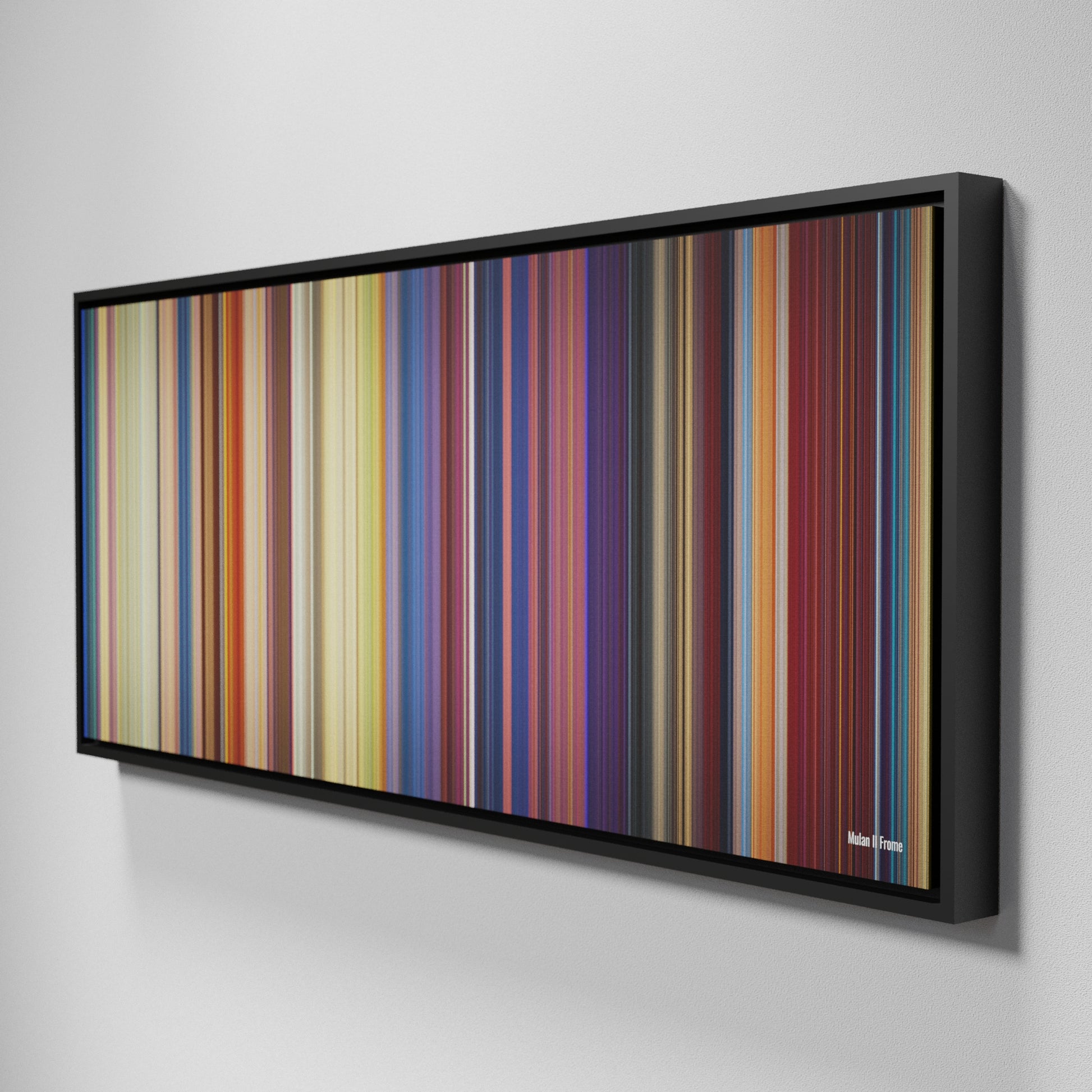 Side view of Framed Buff's of Mulan II Frome on the wall