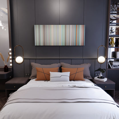 Bedroom interior with The Girl Who Leapt Through Time Frome on the wall