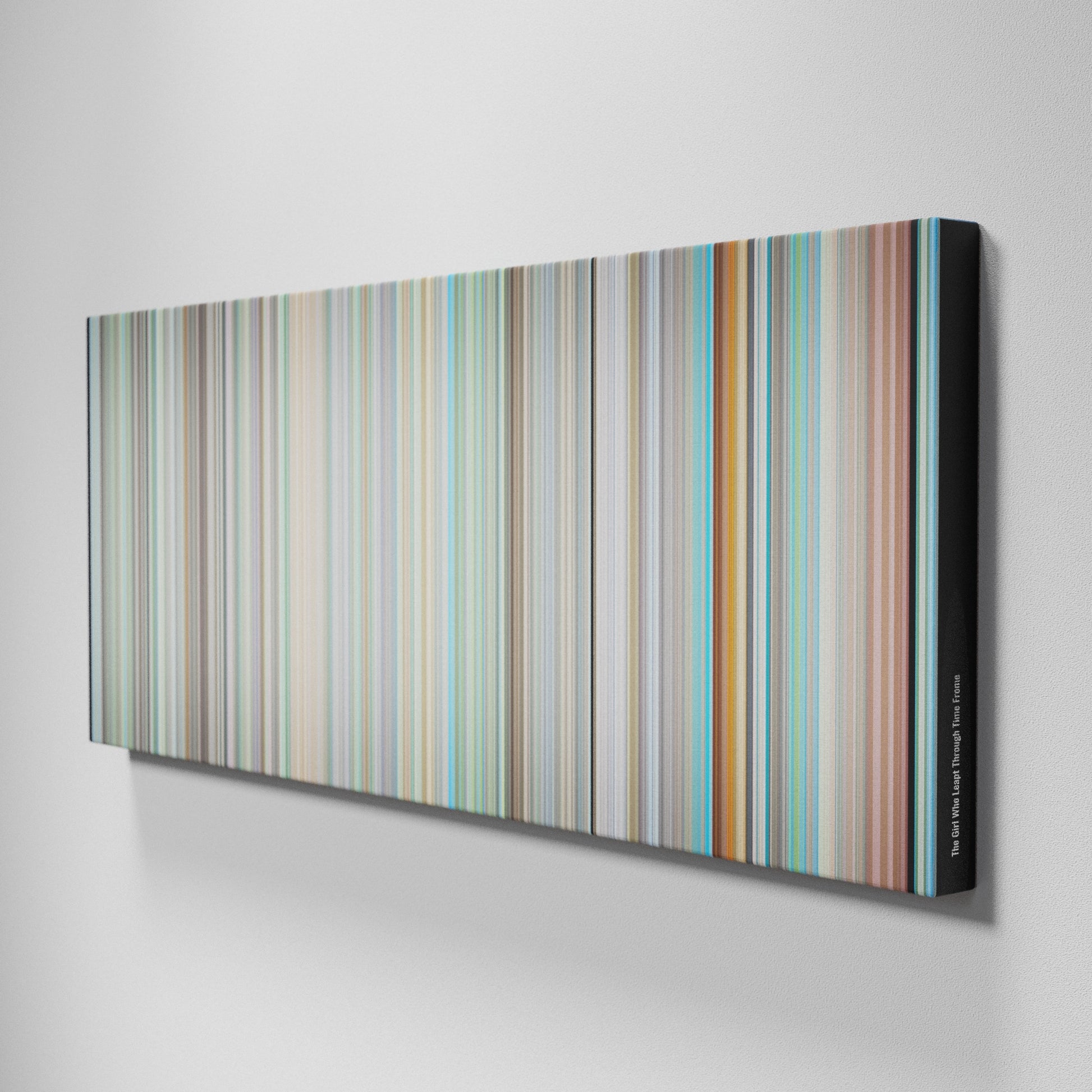 Side view of Buff's of The Girl Who Leapt Through Time Frome on the wall