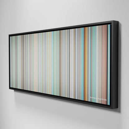 Side view of Framed Buff's of The Girl Who Leapt Through Time Frome on the wall