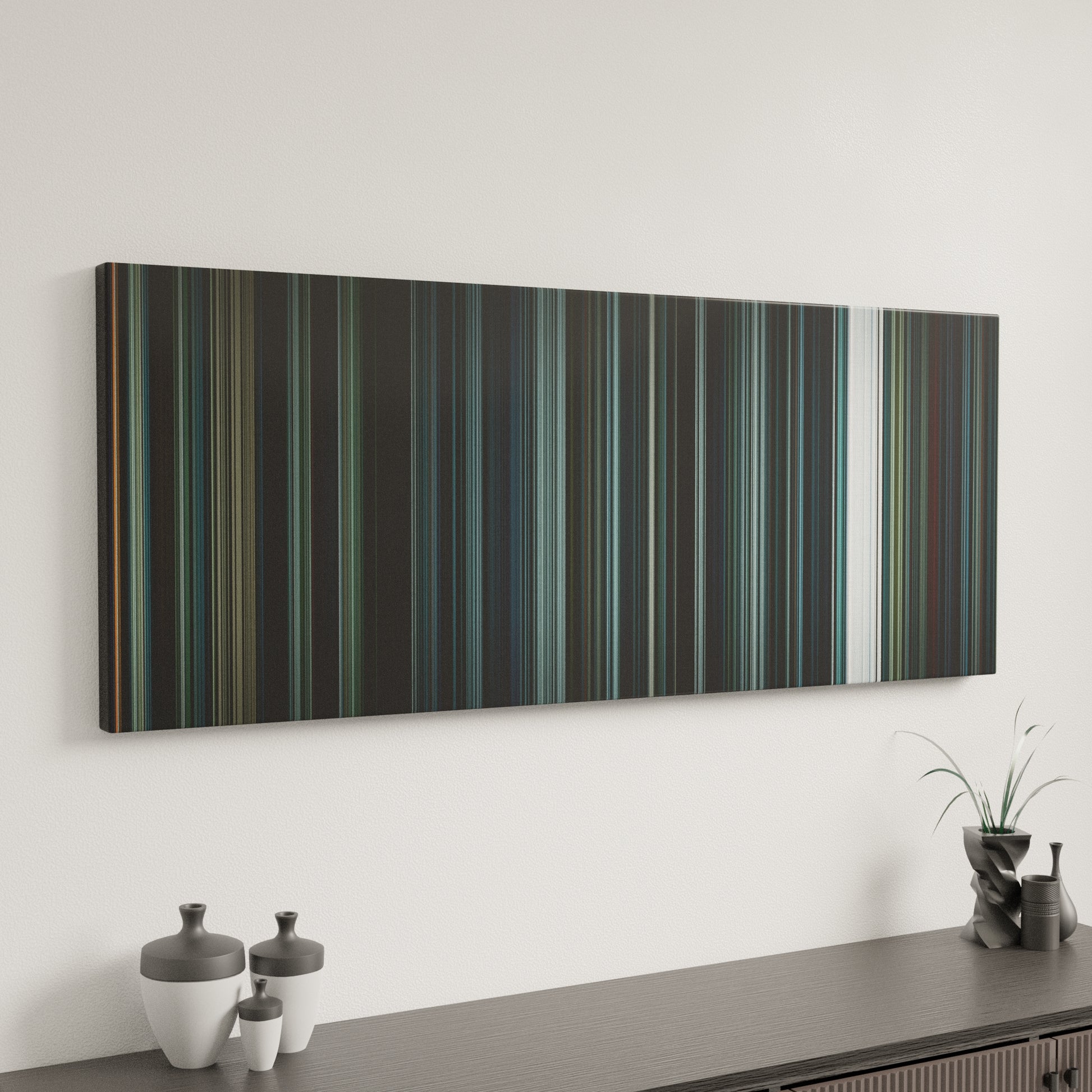 Minimal interior design with Arrival Frome on the wall