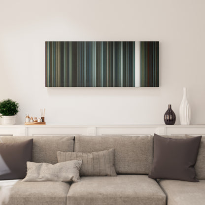 Living room interior with Arrival Frome on the wall