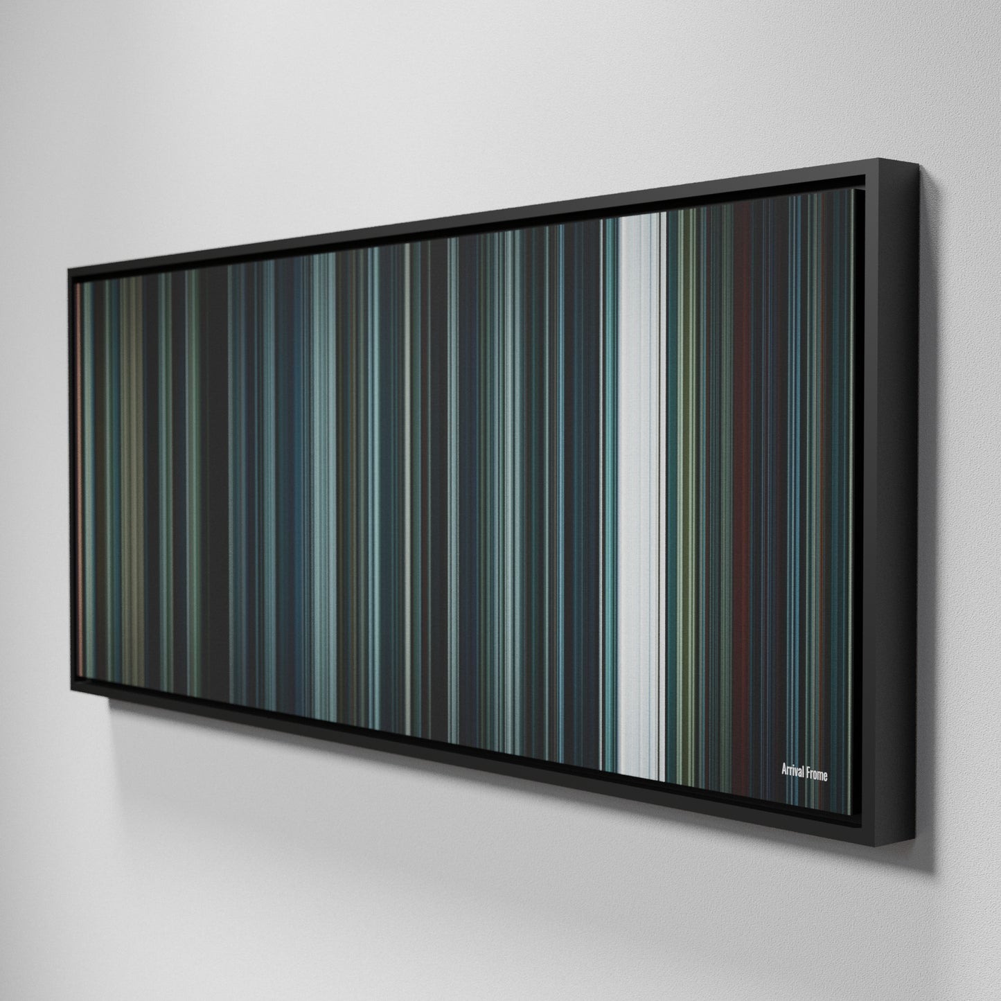 Side view of Framed Buff's of Arrival Frome on the wall