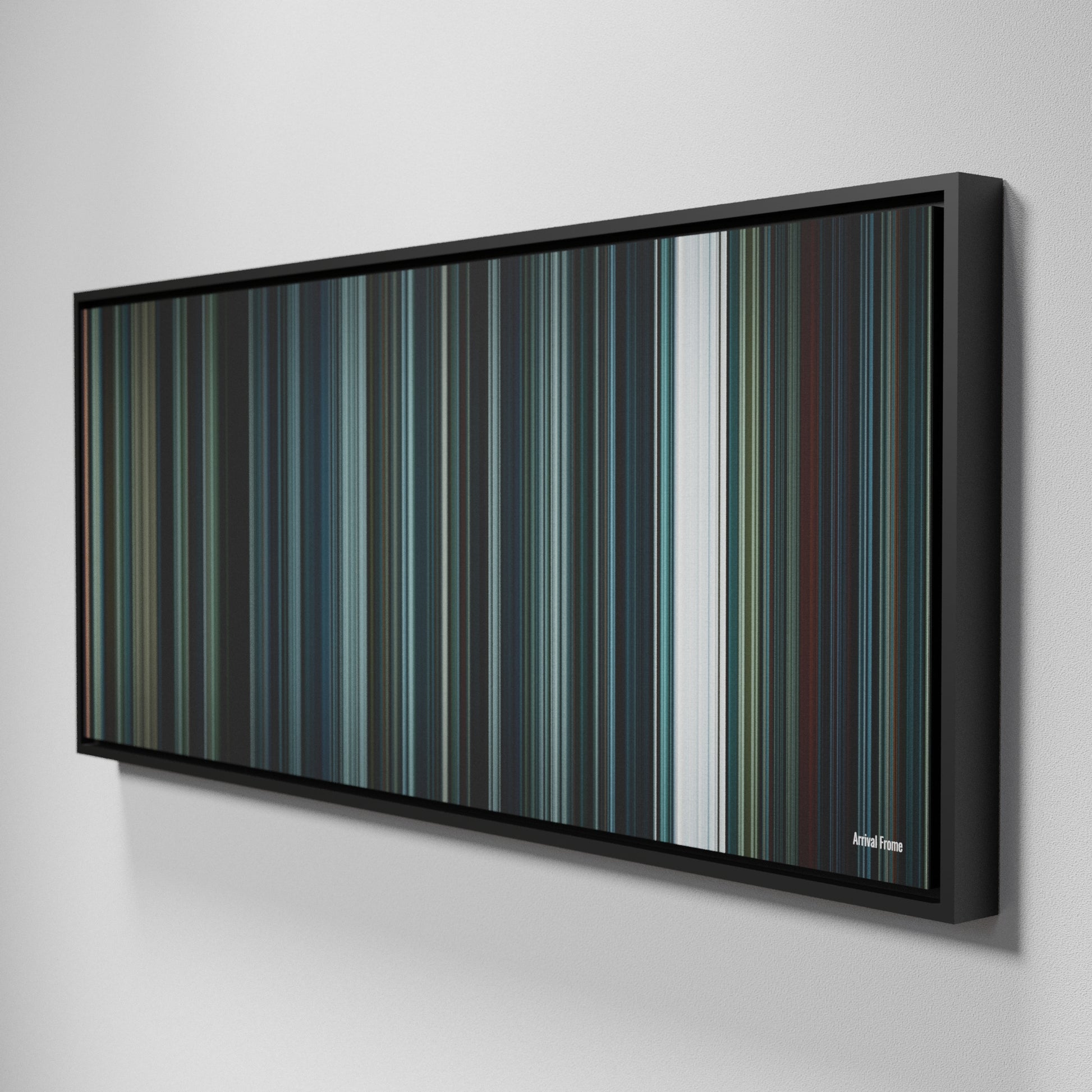 Side view of Framed Buff's of Arrival Frome on the wall