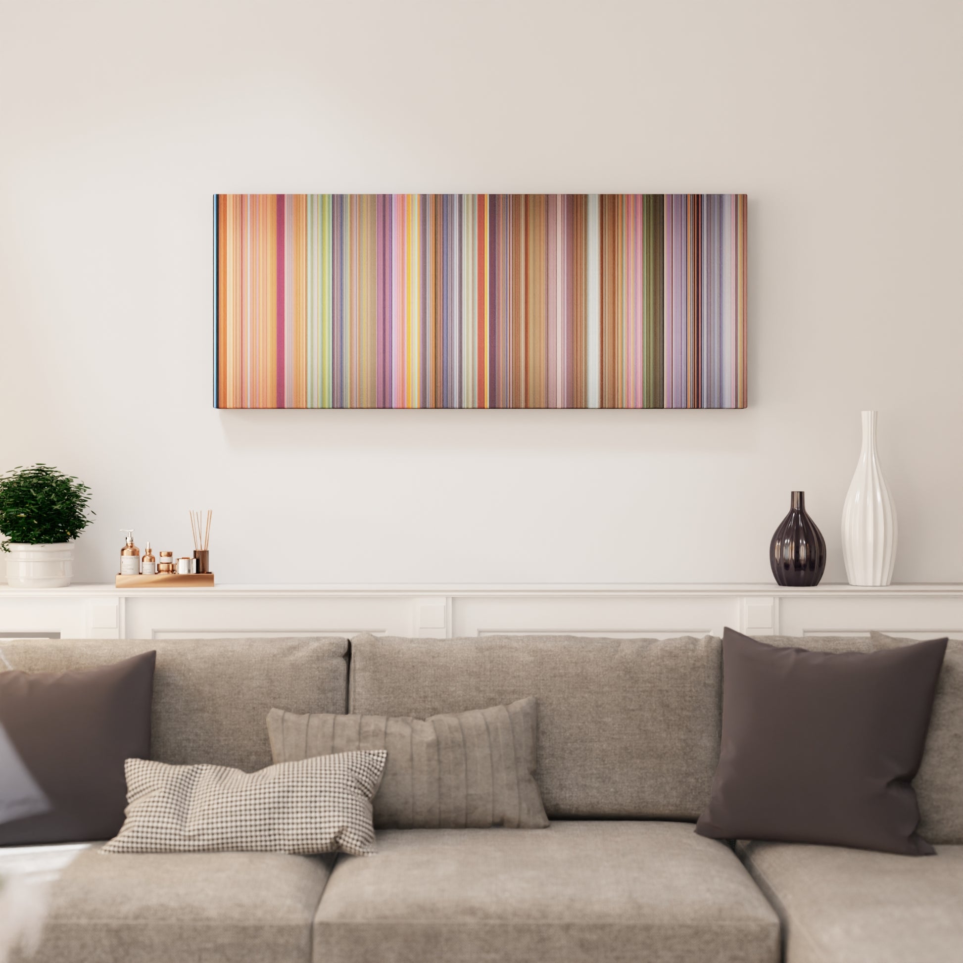 Living room interior with Bee Movie Frome on the wall