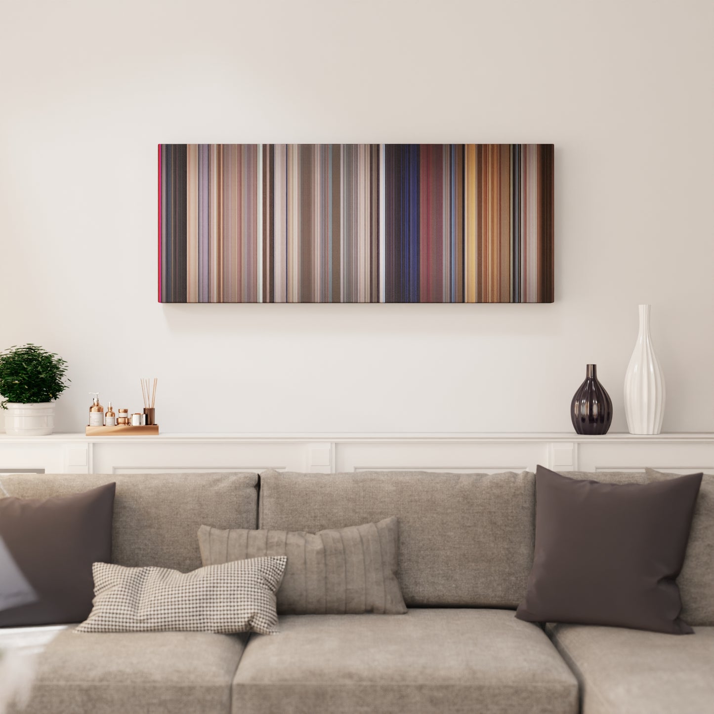 Living room interior with A Clockwork Orange Frome on the wall