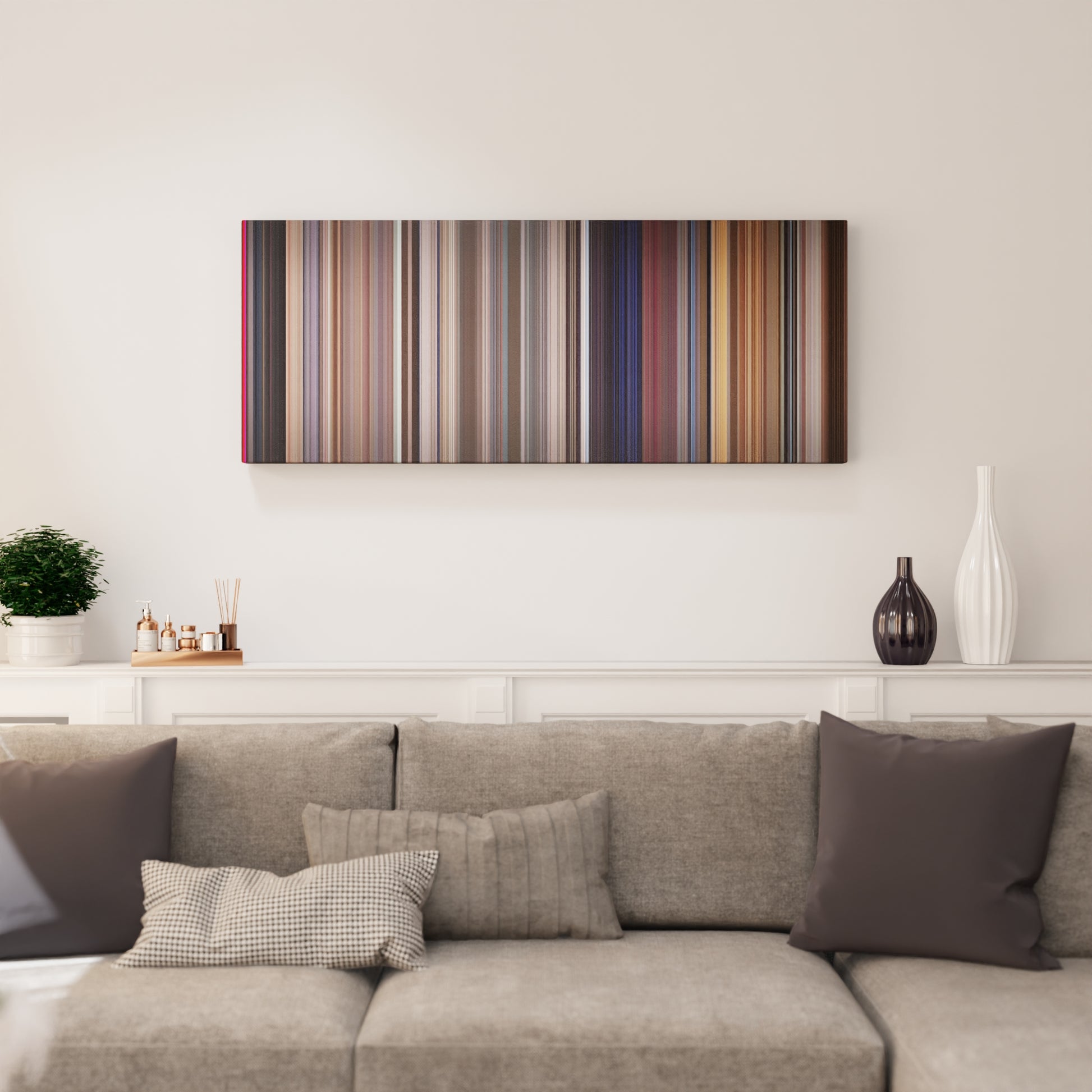 Living room interior with A Clockwork Orange Frome on the wall