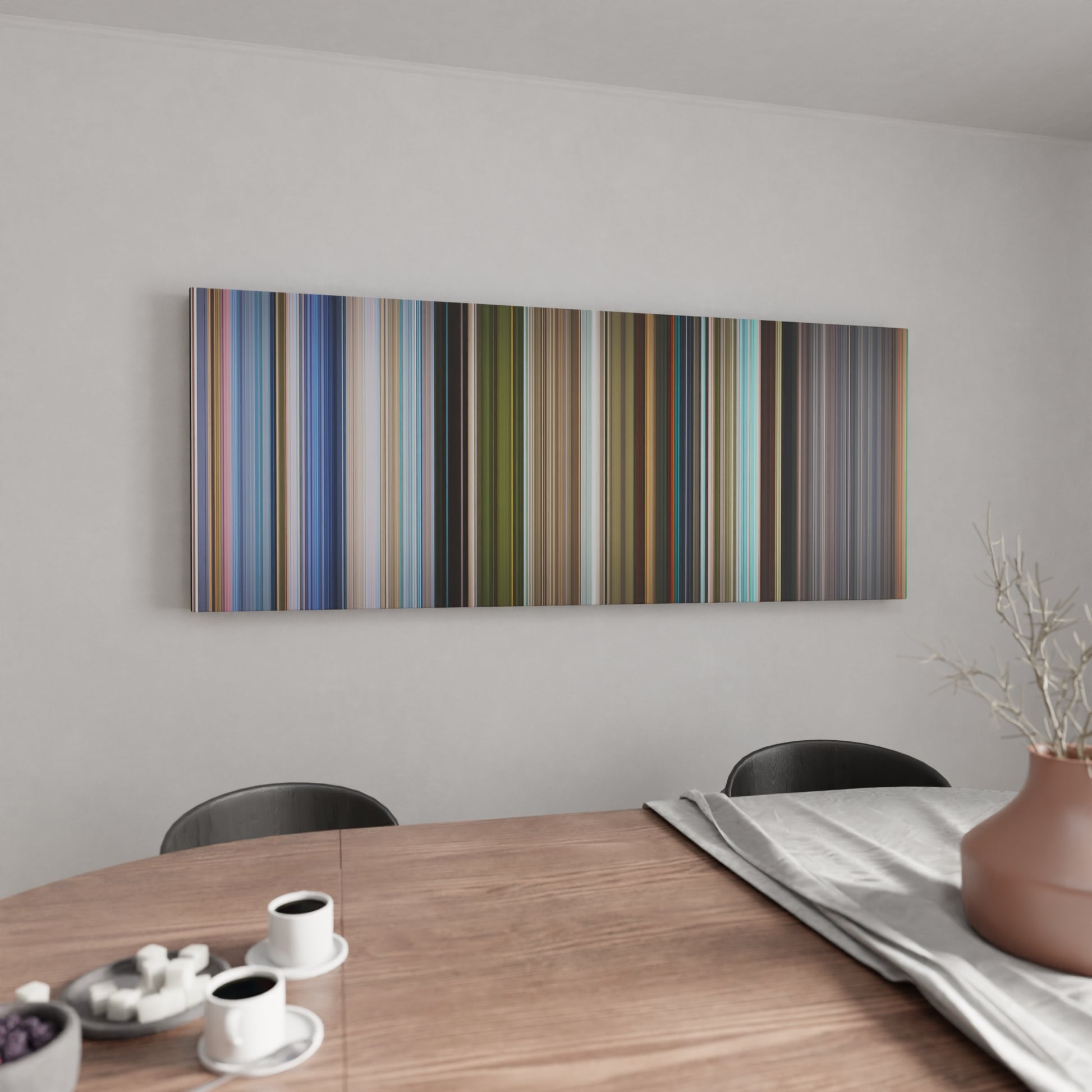 Kitchen with Surf's Up Frome on the wall