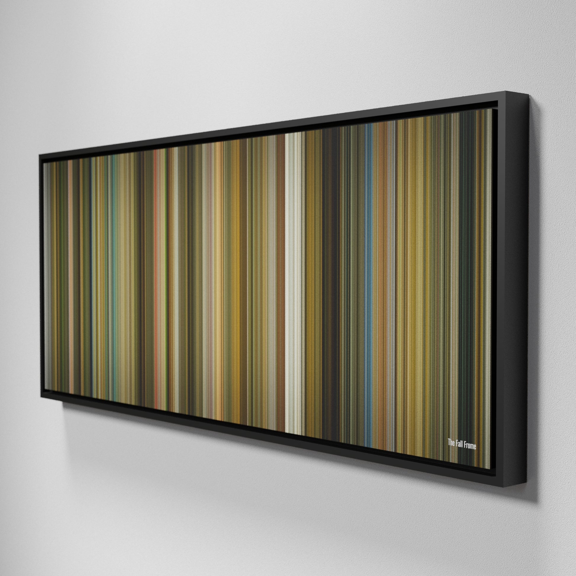 Side view of Framed Buff's of The Fall Frome on the wall