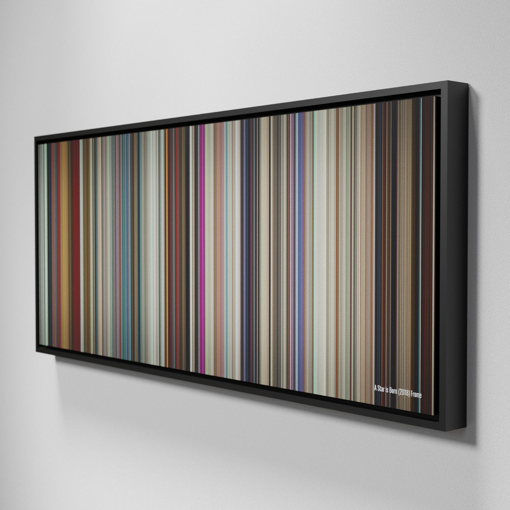 Side view of Framed Buff's of A Star Is Born Frome on the wall