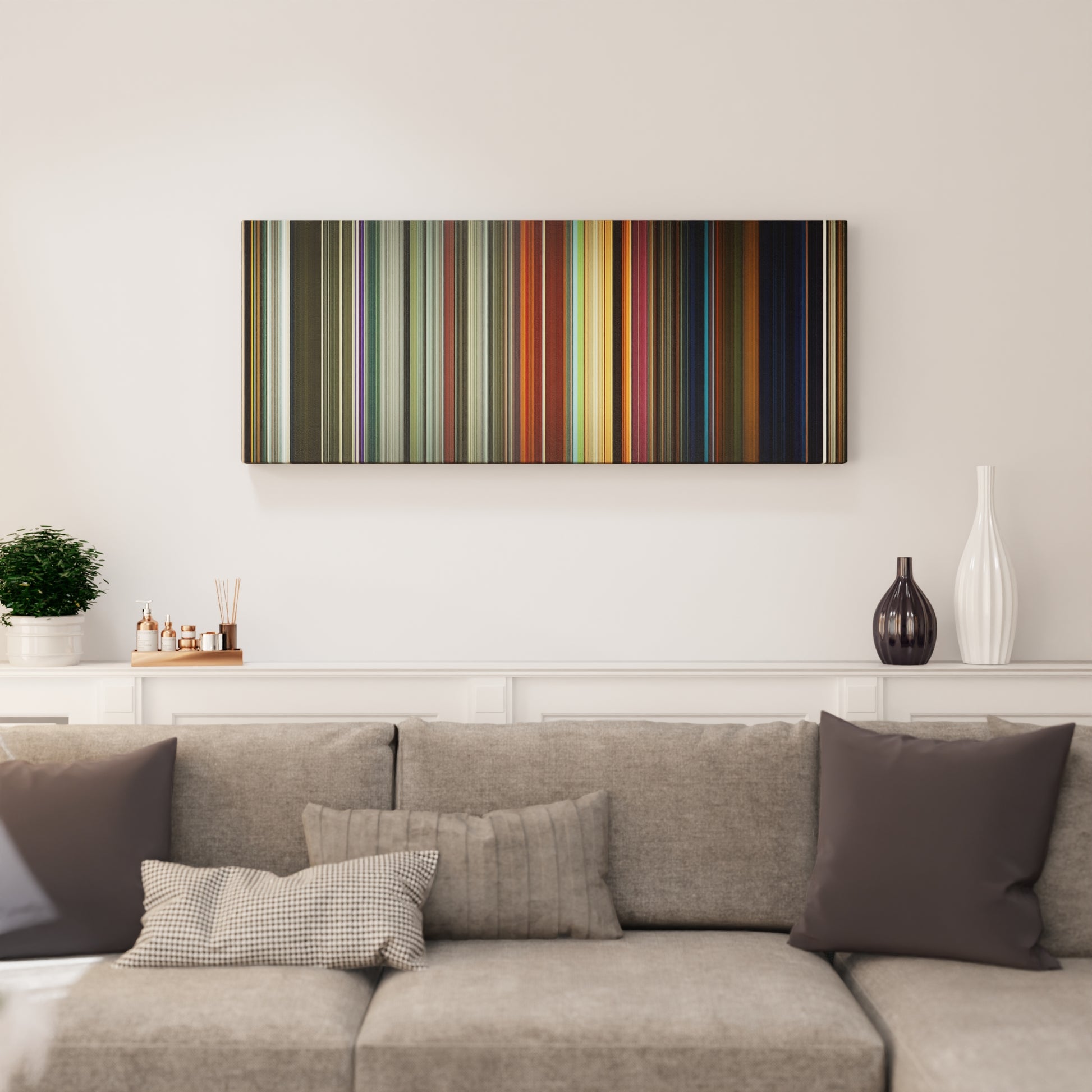 Living room interior with Ad Astra Frome on the wall